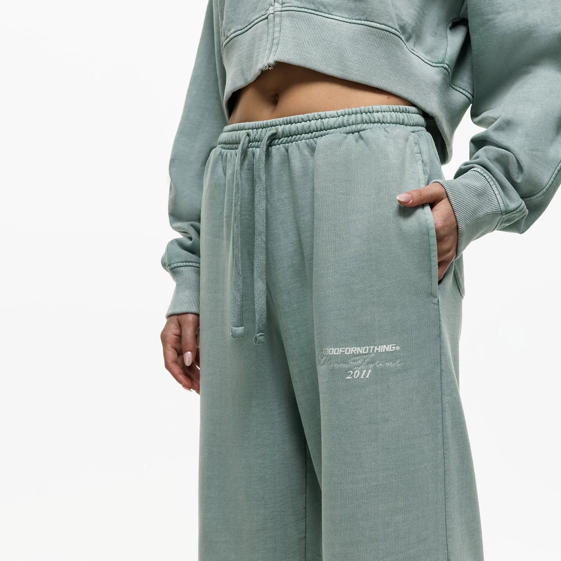 Dream Forever Washed Aqua Sweatpant (Final Sale) sold by Good For Nothing Clothing product image thumbnail 3
