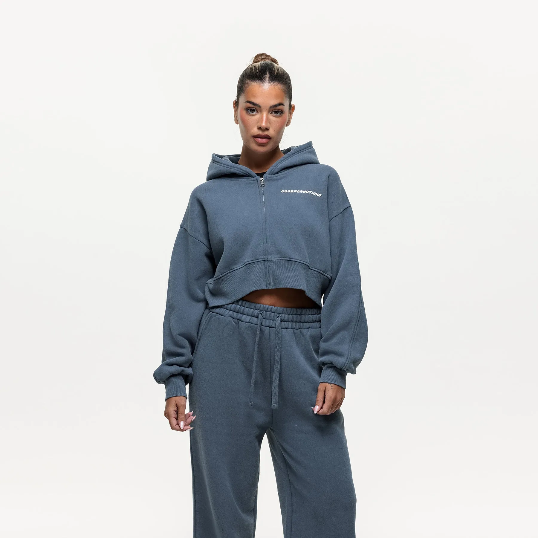 Vintage Washed Blue Zip Hoodie sold by Good For Nothing Clothing product image thumbnail 5