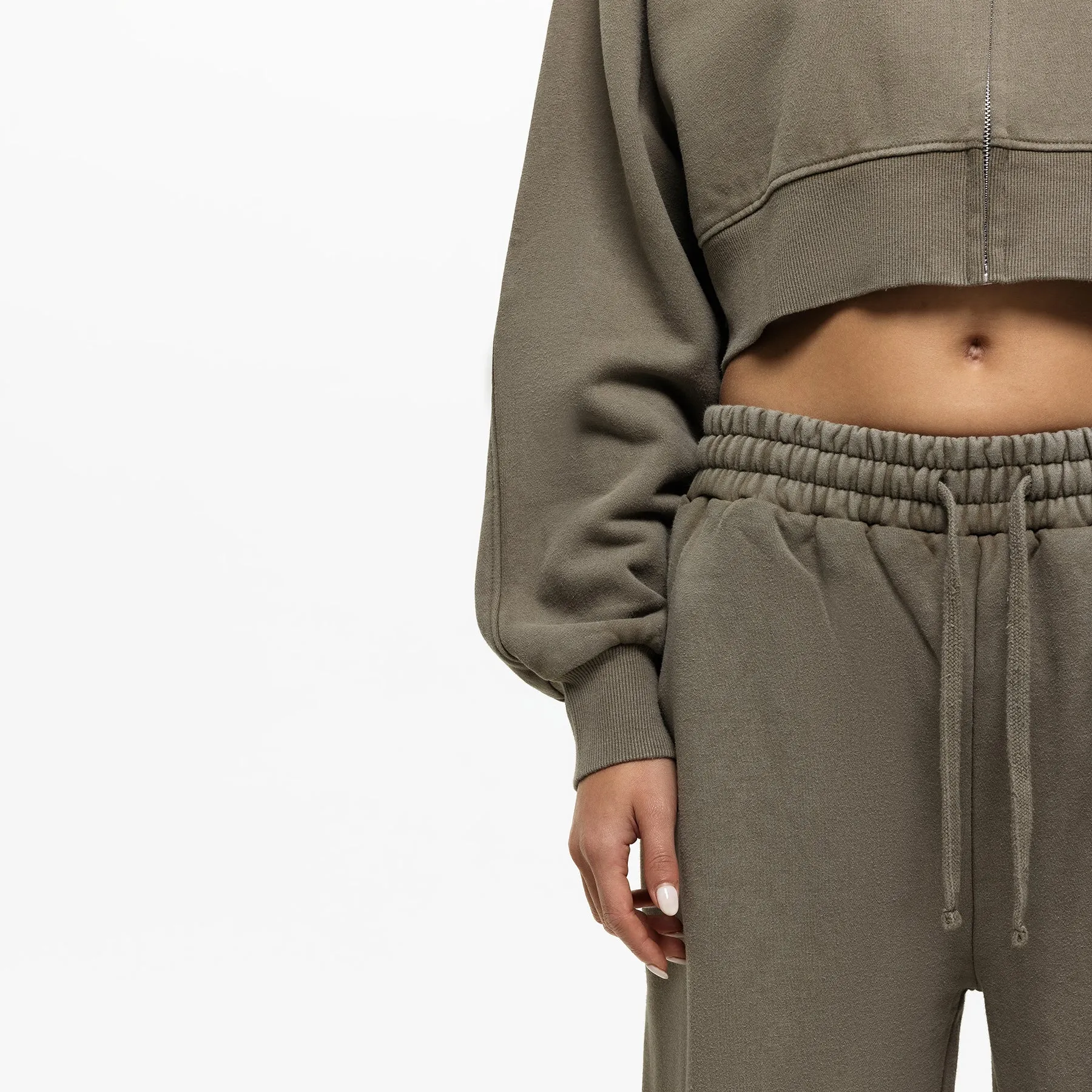 Vintage Washed Olive Zip Hoodie (Final Sale) sold by Good For Nothing Clothing product image thumbnail 4