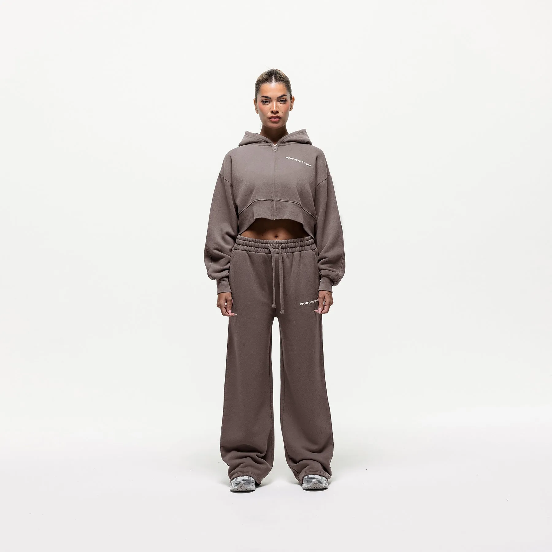 Vintage Washed Taupe Zip Hoodie sold by Good For Nothing Clothing product image thumbnail 2