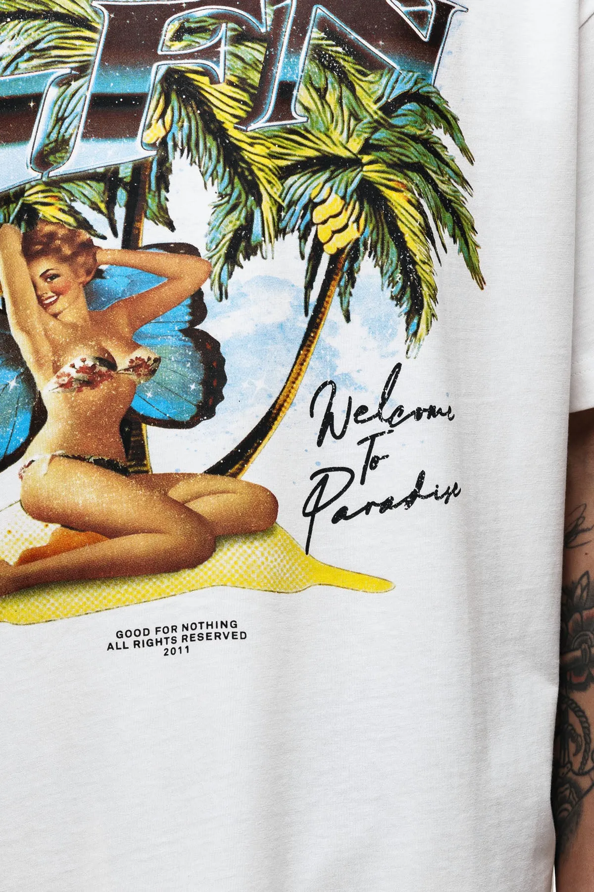 Oversized Dreamland Off White T-shirt (Final Sale) sold by Good For Nothing Clothing product image thumbnail 2