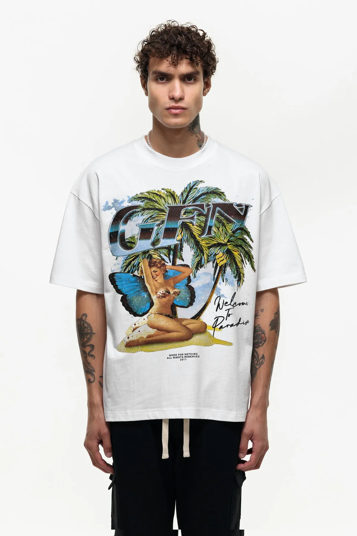 Oversized Dreamland Off White T-shirt (Final Sale) sold by Good For Nothing Clothing