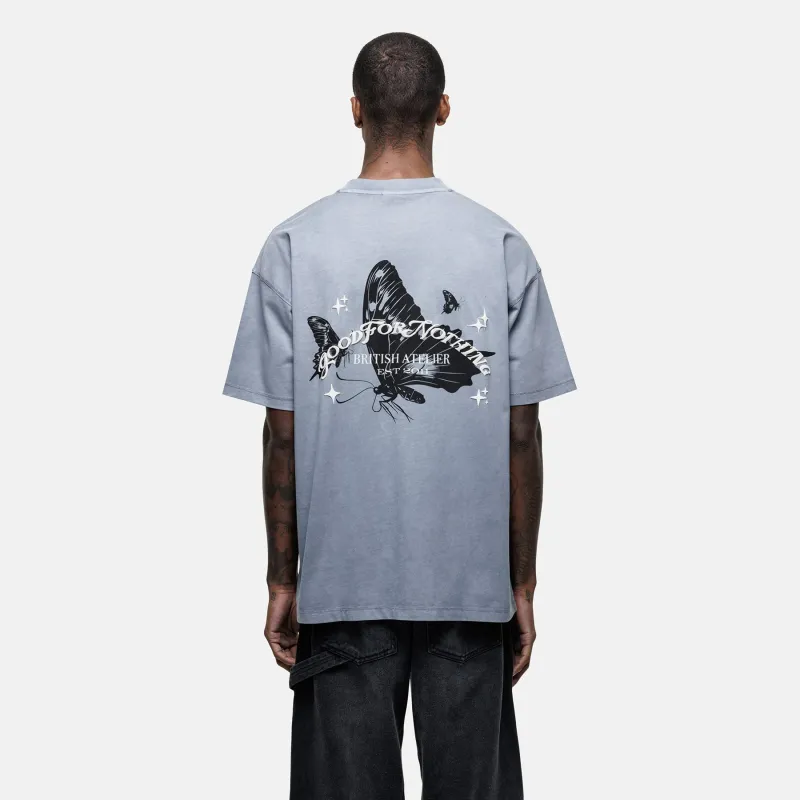 Liberty Faded Grey T-shirt sold by Good For Nothing Clothing