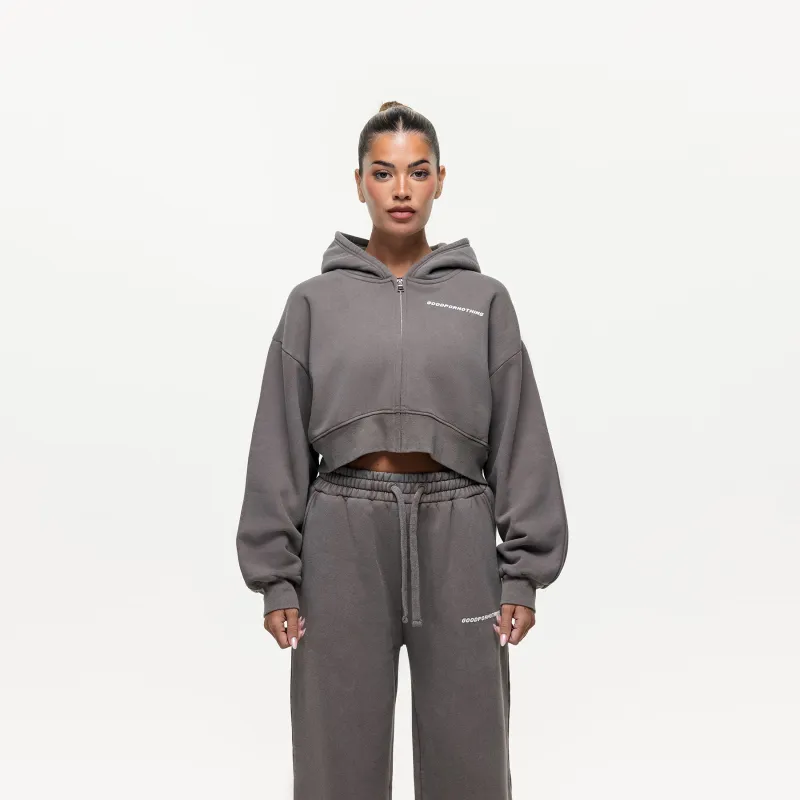 Vintage Washed Walnut Zip Hoodie sold by Good For Nothing Clothing