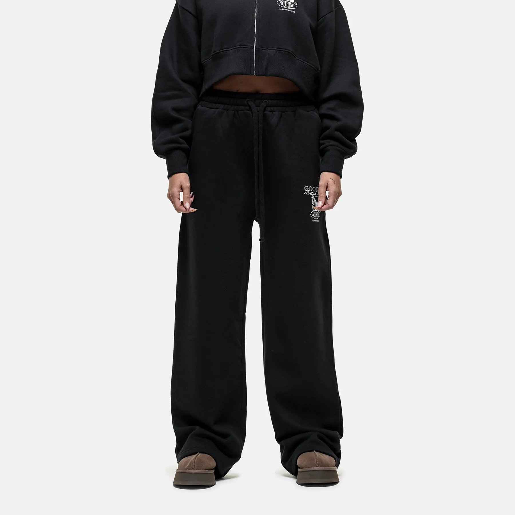 Atelier Butterfly Black Sweatpants sold by Good For Nothing Clothing product image thumbnail 2