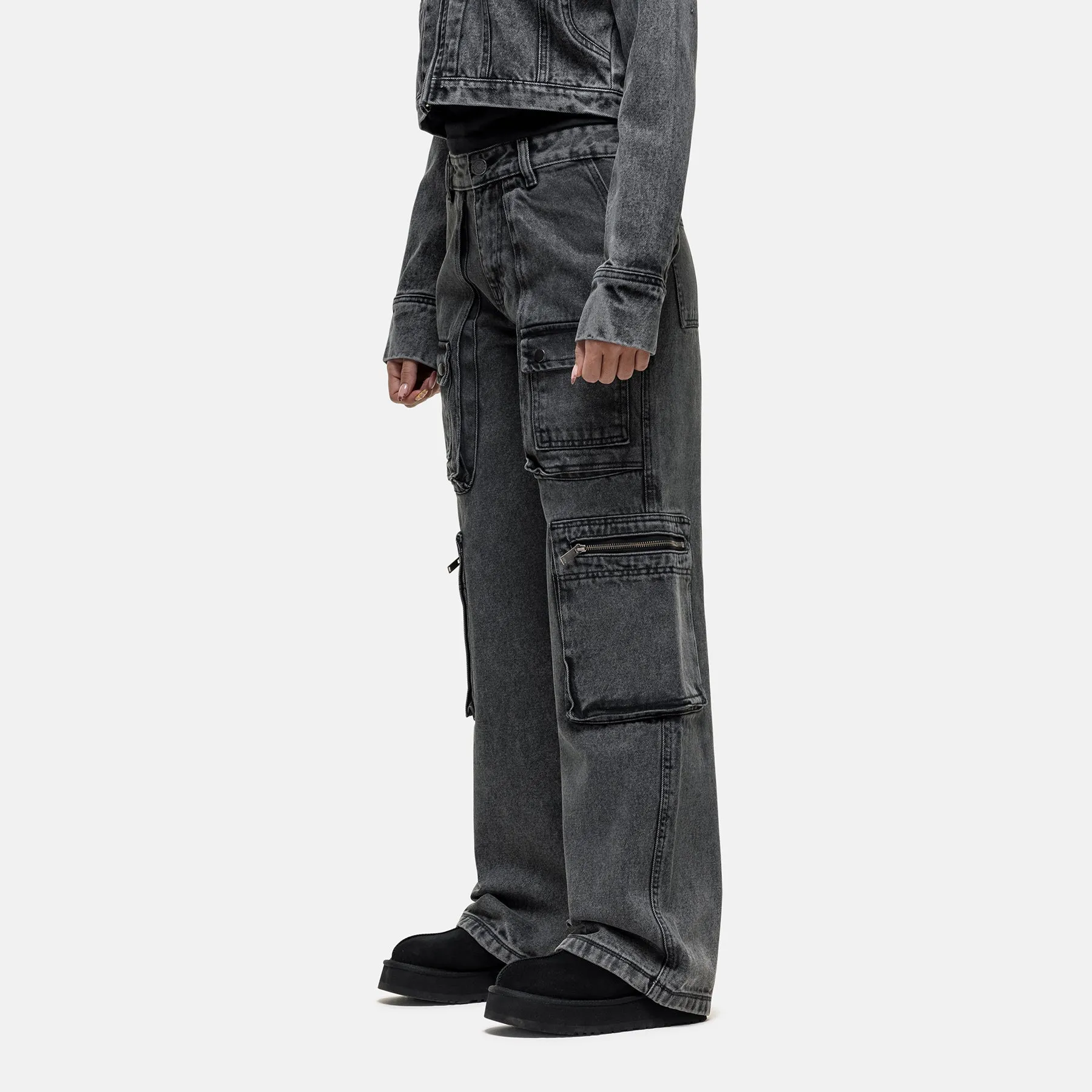 Industry Washed Grey Denim Jeans sold by Good For Nothing Clothing product image thumbnail 2