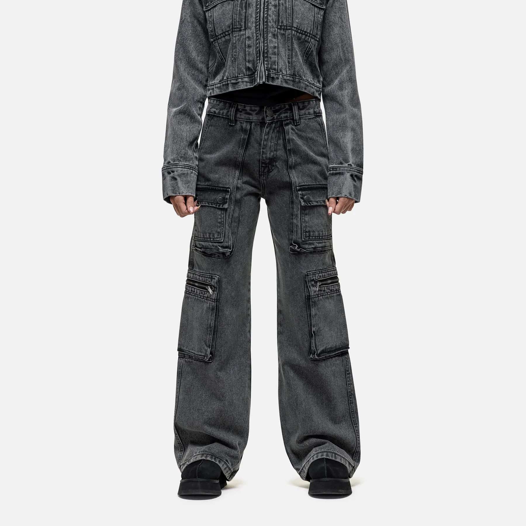 Industry Washed Grey Denim Jeans sold by Good For Nothing Clothing