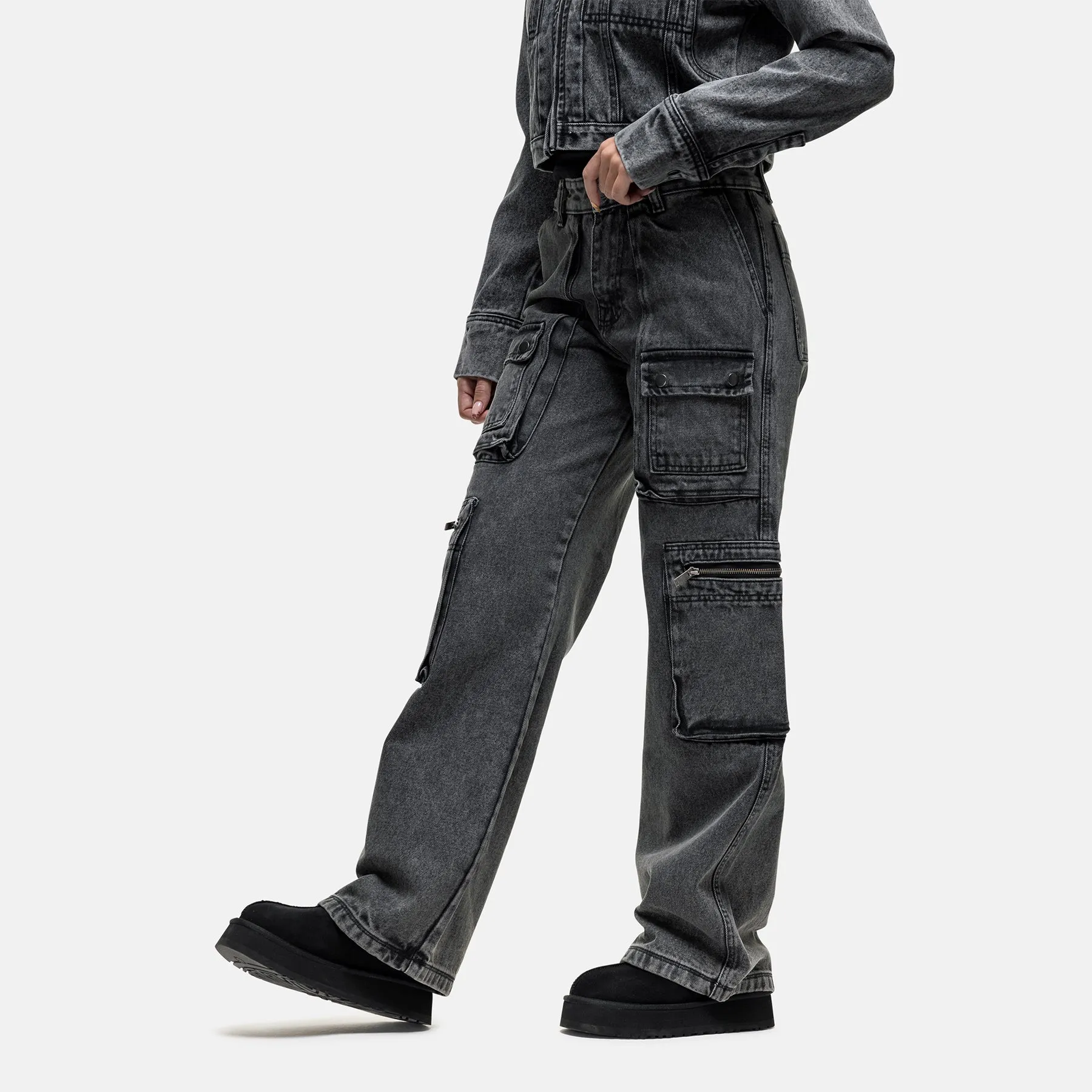 Industry Washed Grey Denim Jeans sold by Good For Nothing Clothing product image thumbnail 3