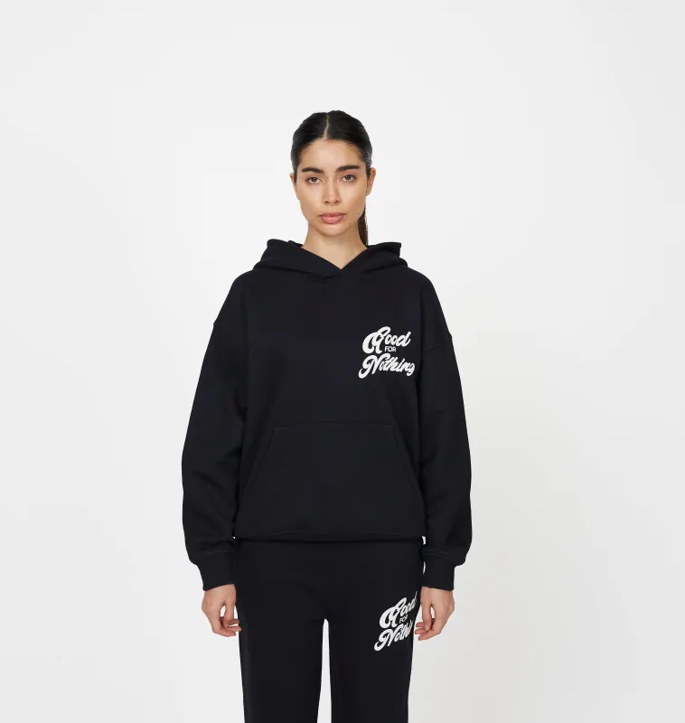 Authentic Black Hoodie sold by Good For Nothing Clothing