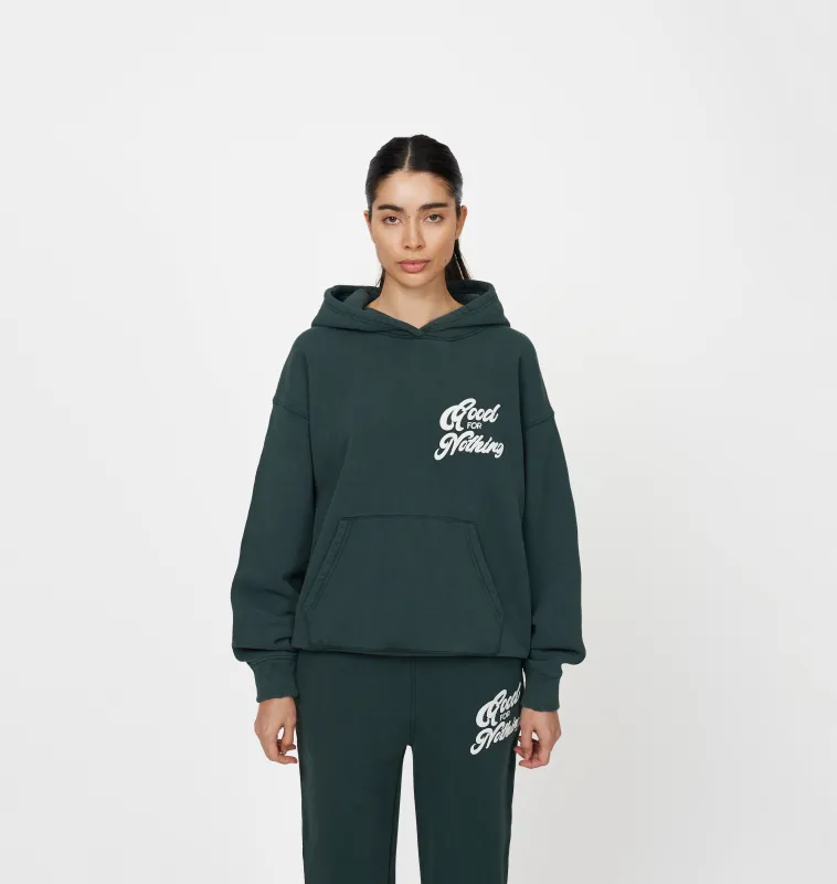 Authentic Green Hoodie sold by Good For Nothing Clothing