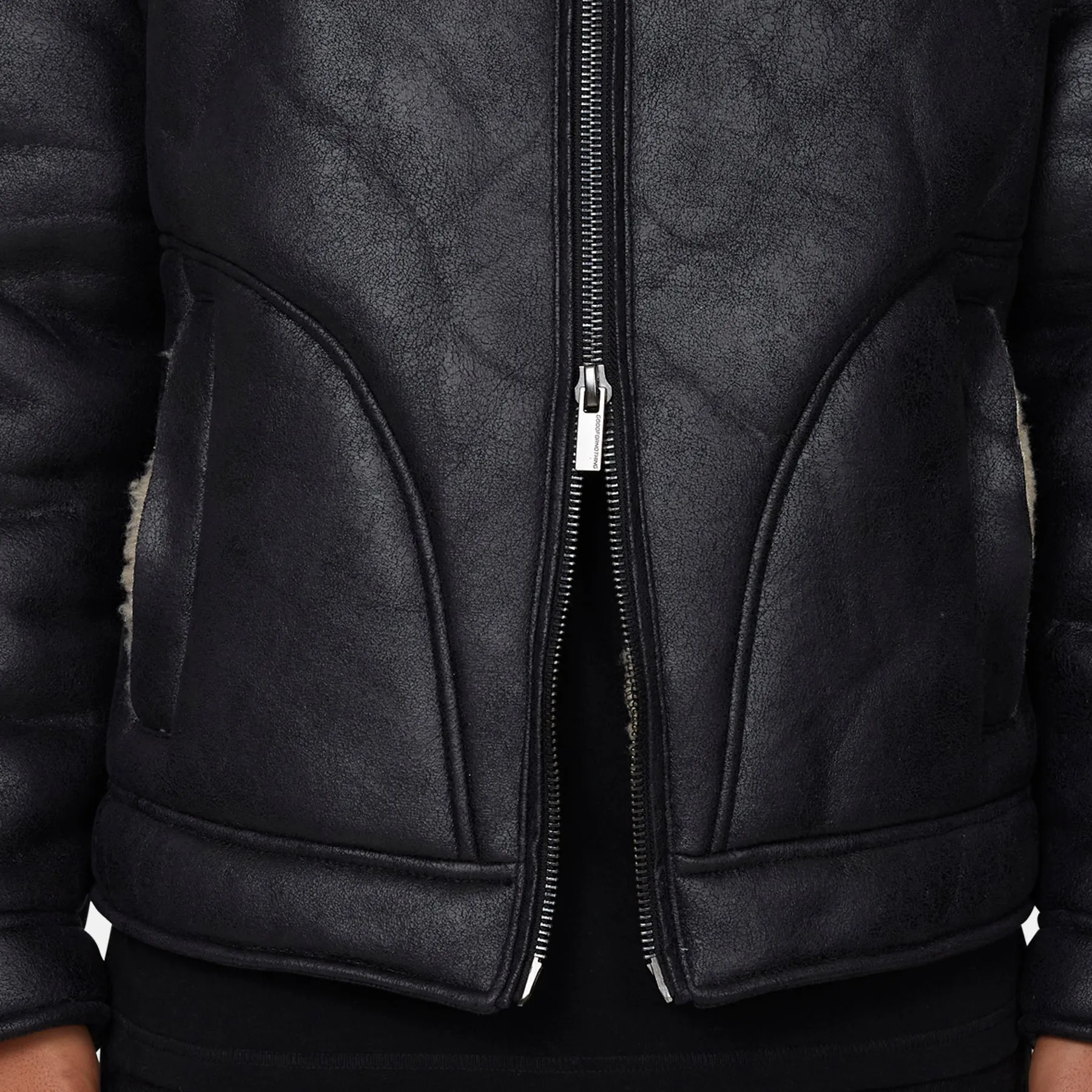 Sherpa Quilted Black Jacket sold by Good For Nothing Clothing product image thumbnail 5