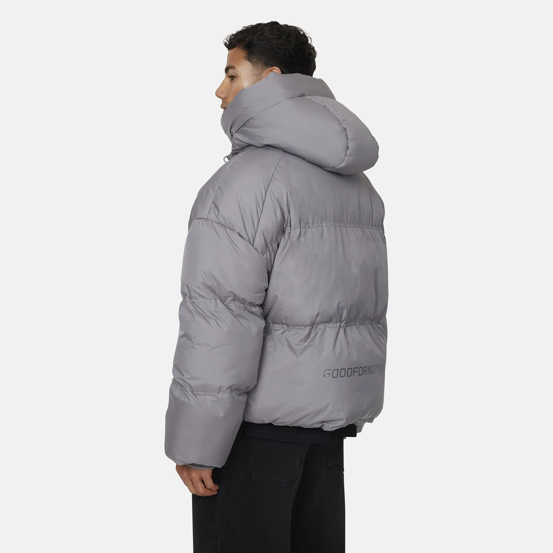 Squad Ripstop Grey Puffer Jacket sold by Good for Nothing product image thumbnail 5