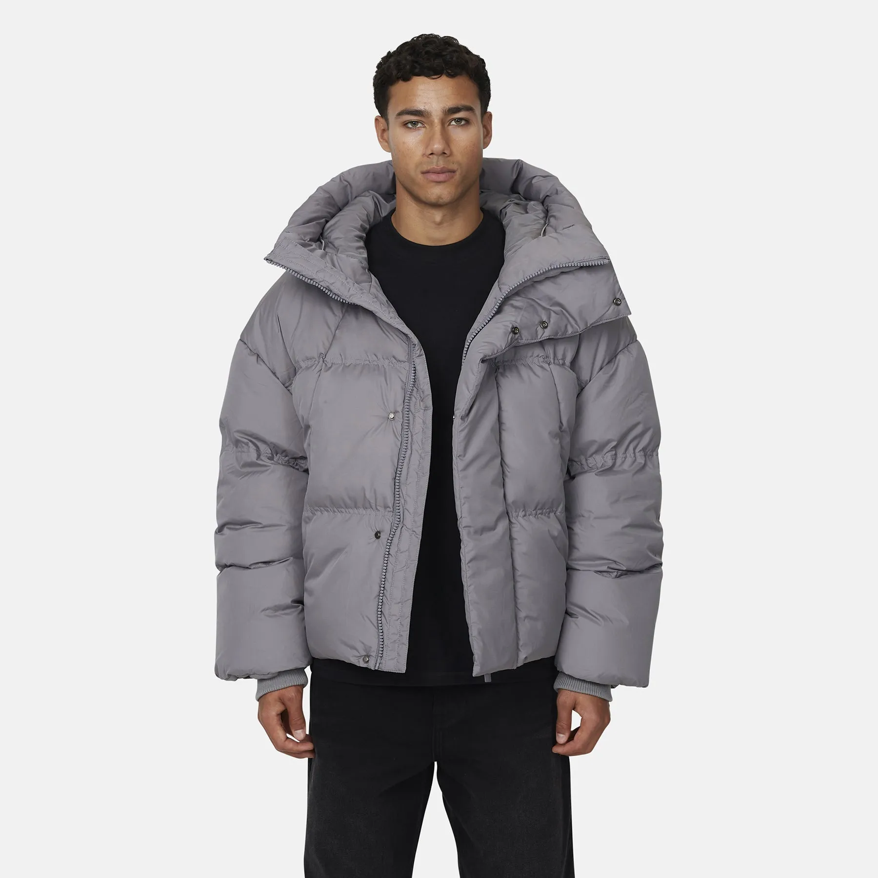 Squad Ripstop Grey Puffer Jacket sold by Good for Nothing