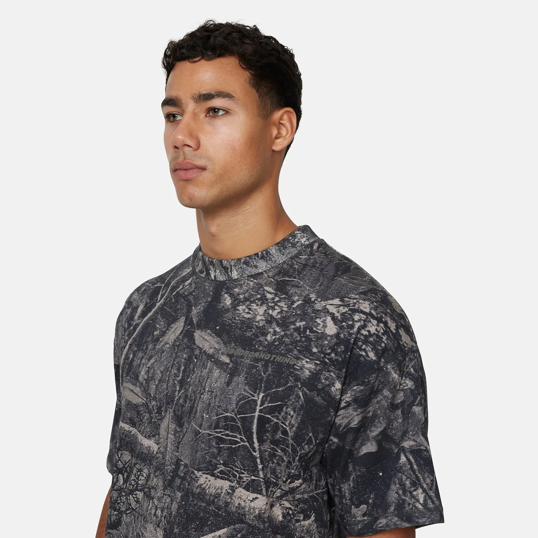 Woodland Camo Black T-shirt sold by Good for Nothing product image thumbnail 2