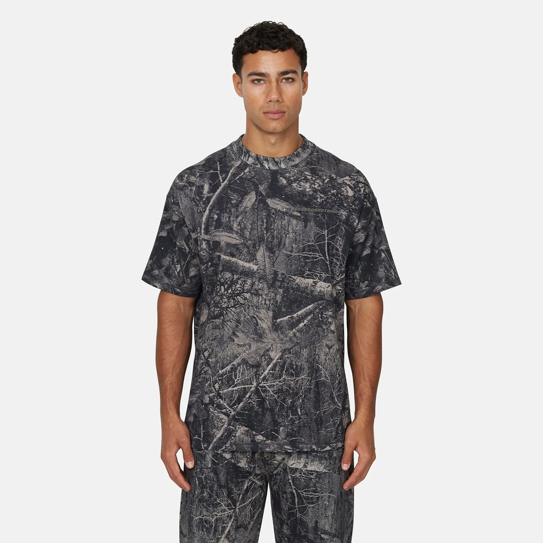 Woodland Camo Black T-shirt sold by Good for Nothing