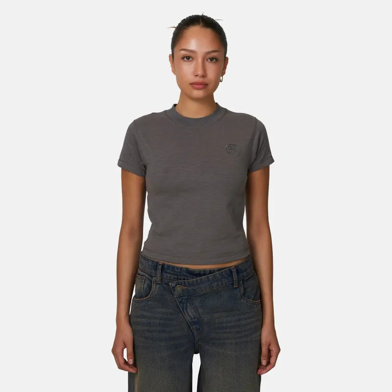 Monogram Slub Grey T-Shirt sold by Good For Nothing Clothing