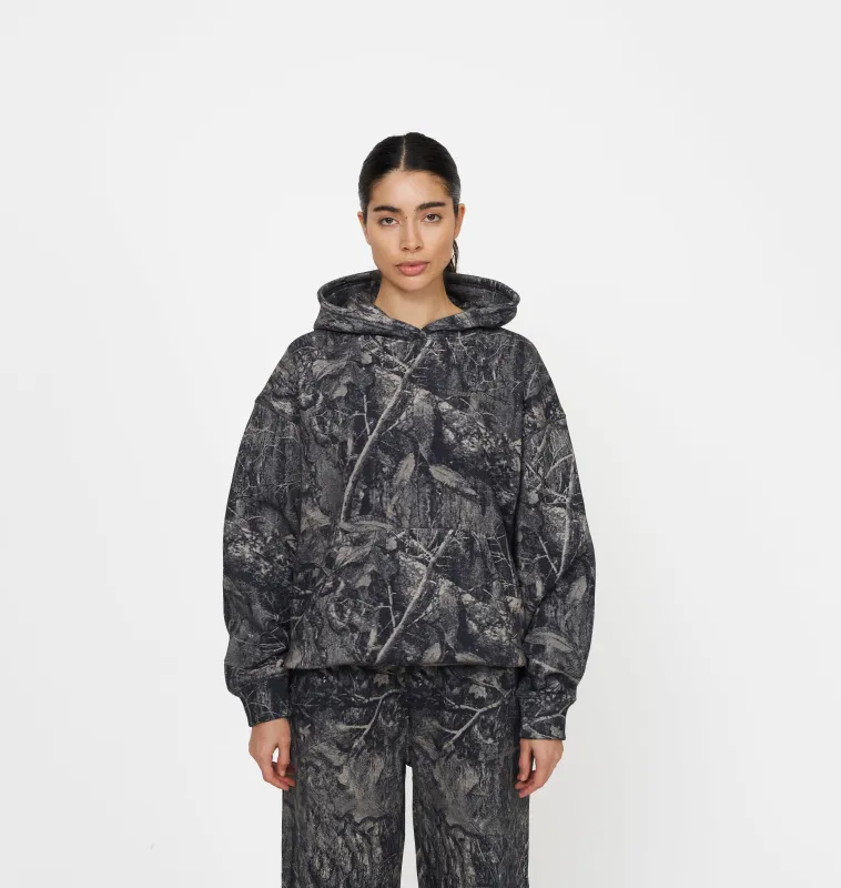 Woodland Camo Black Hoodie sold by Good For Nothing Clothing