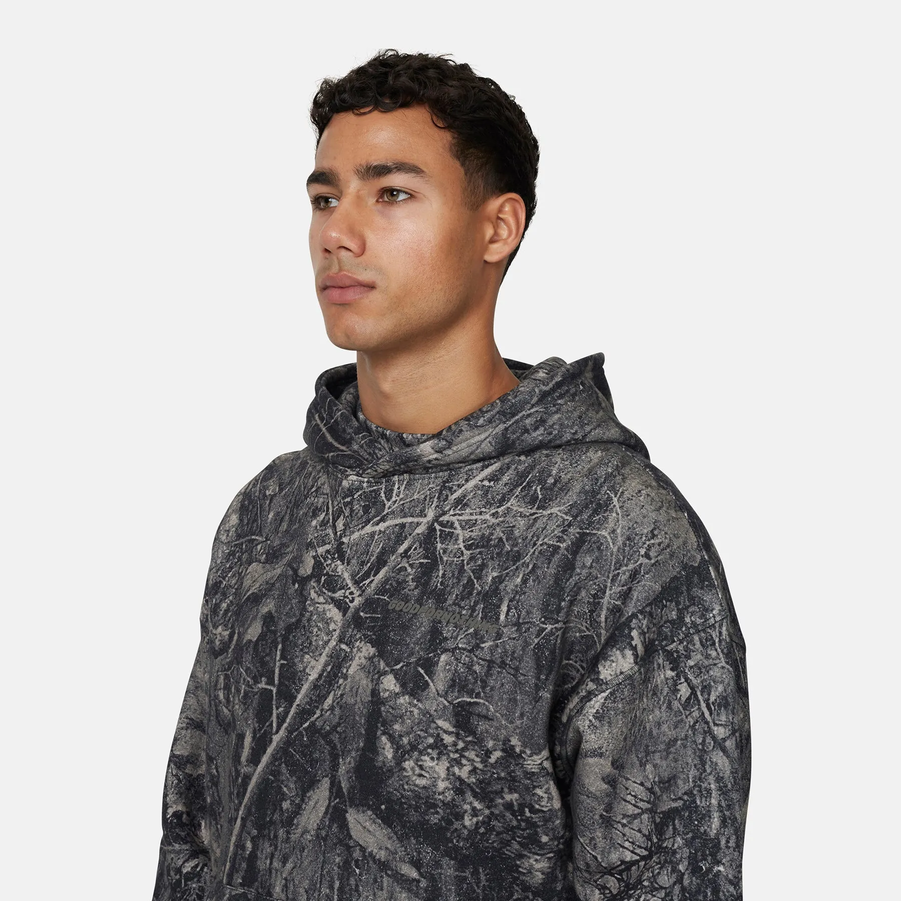 Woodland Camo Black Hoodie sold by Good for Nothing product image thumbnail 4