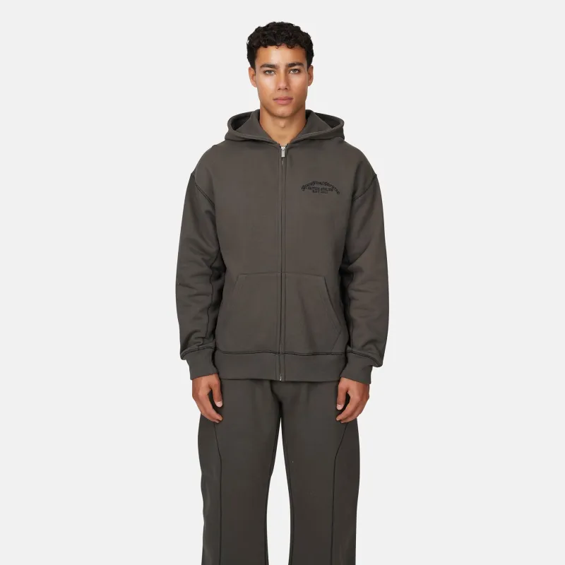 Coverlock Gunmetal Zip Hoodie sold by Good For Nothing Clothing