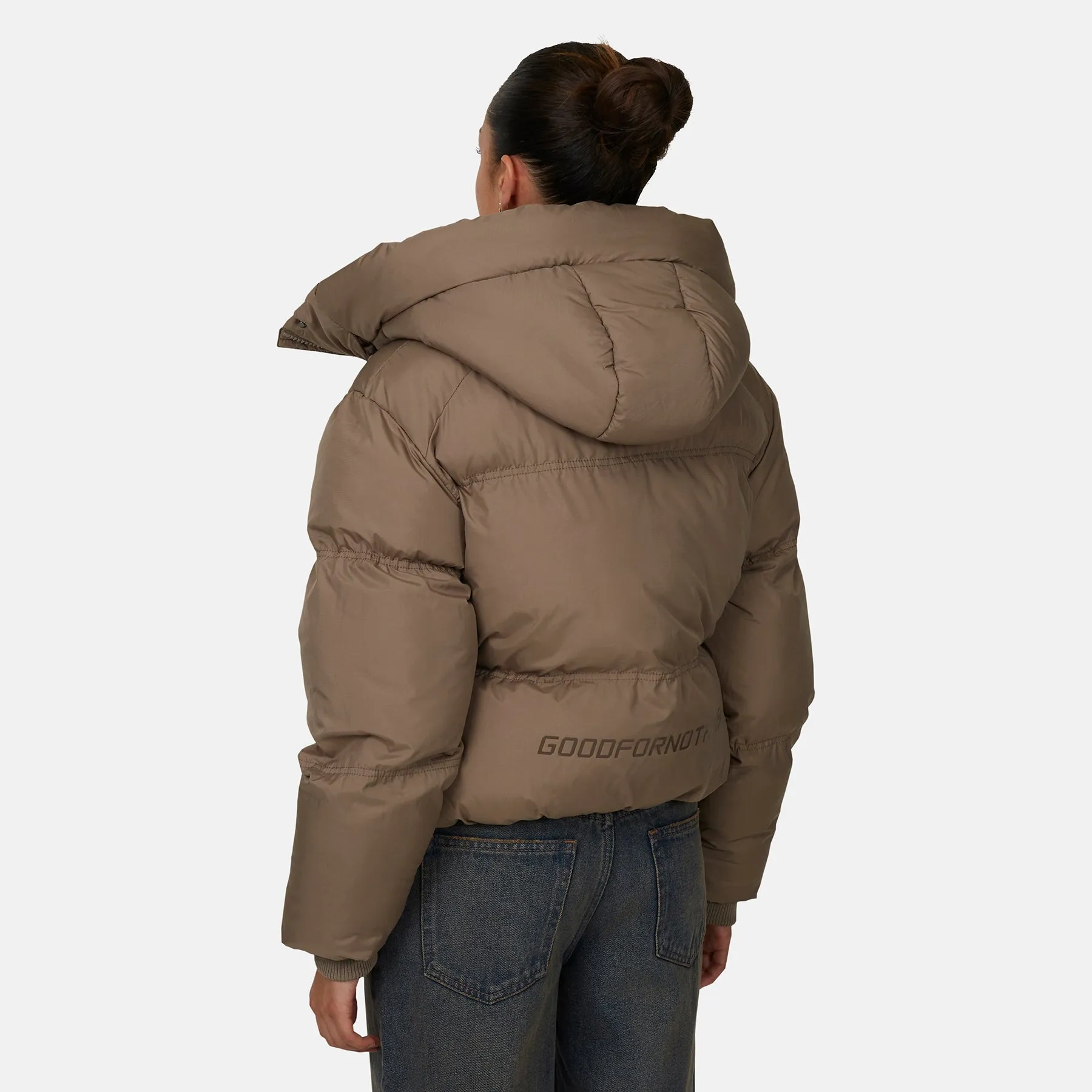 Squad Ripstop Taupe Puffer Jacket sold by Good For Nothing Clothing product image thumbnail 3