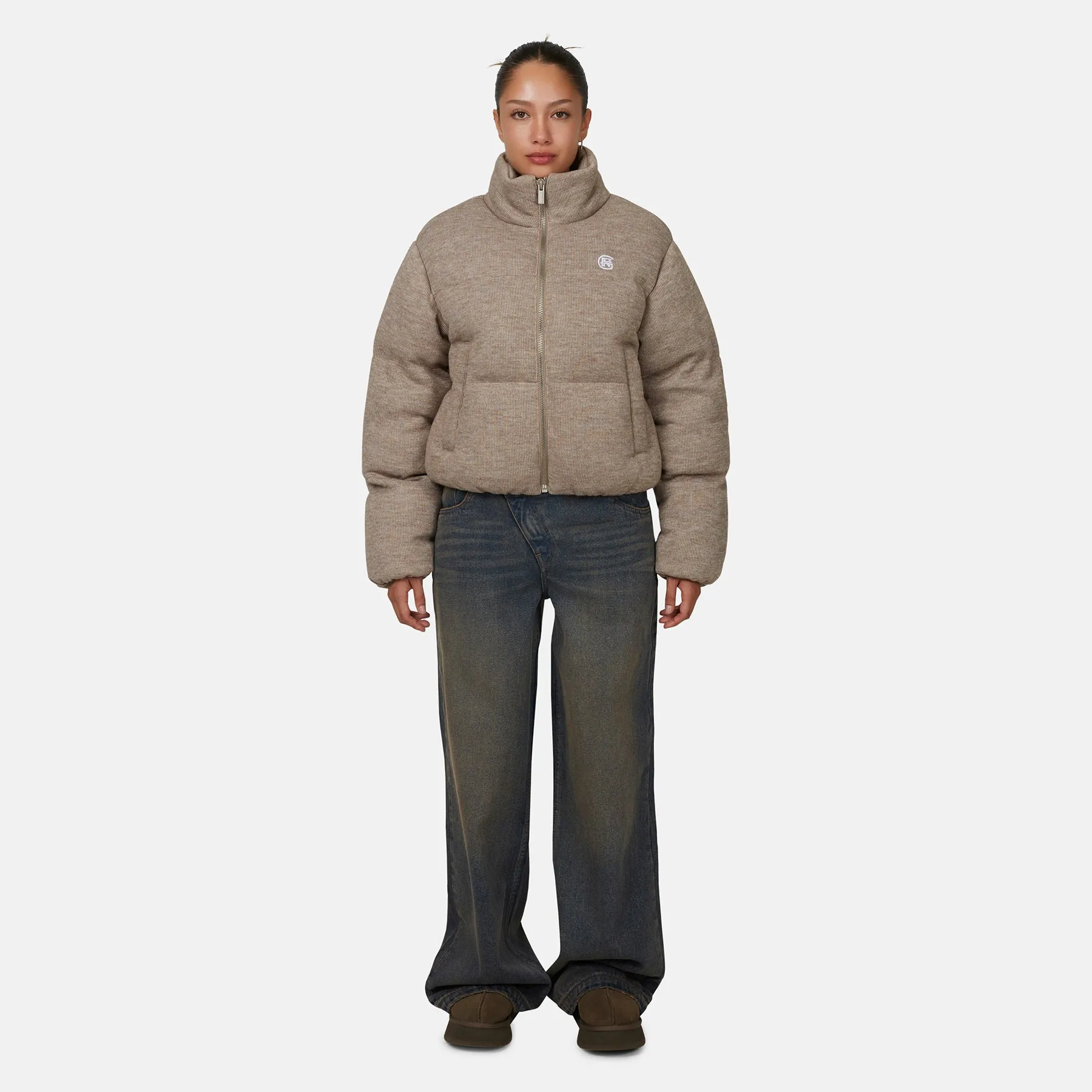 Monogram Knitted Oat Puffer Jacket sold by Good for Nothing product image thumbnail 5