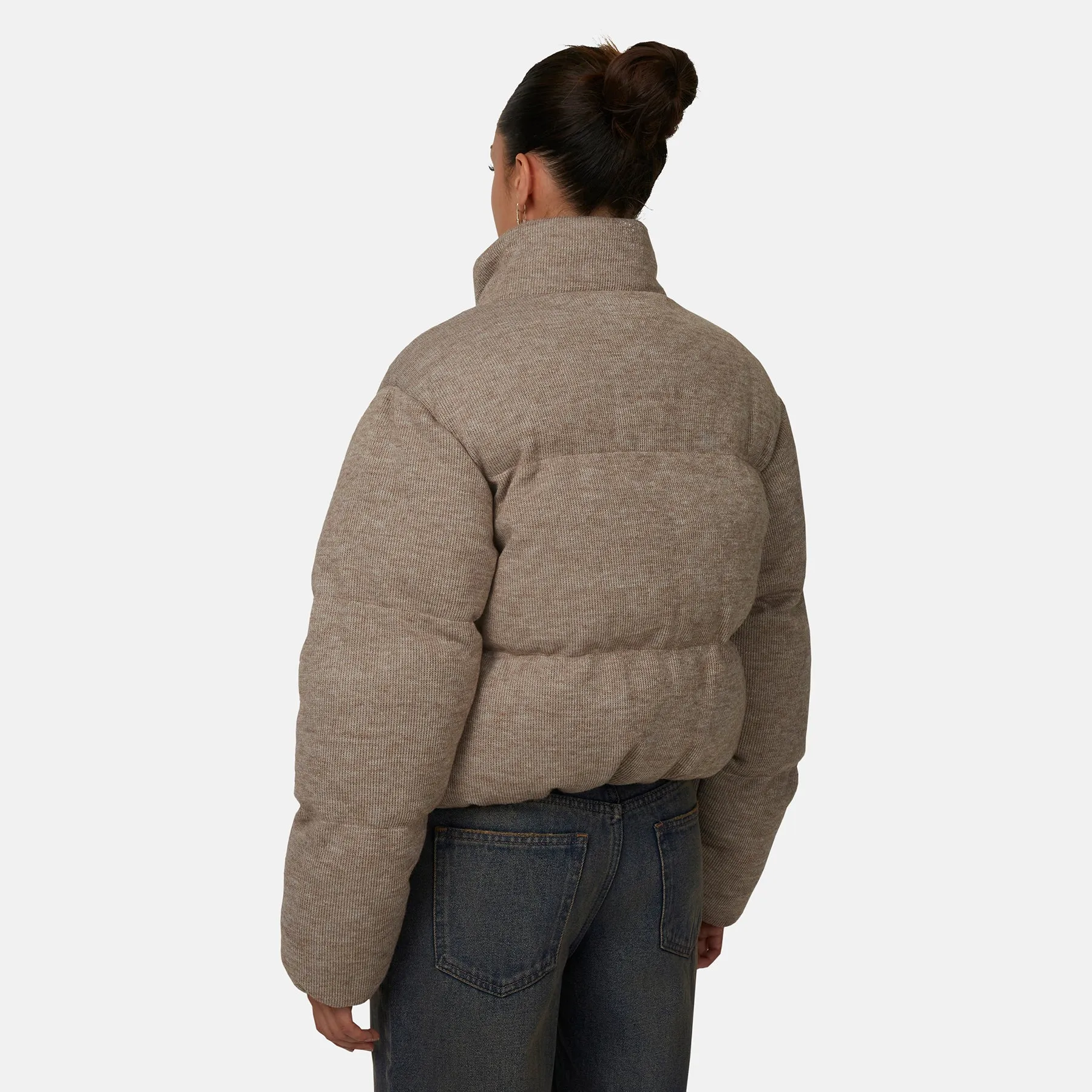 Monogram Knitted Oat Puffer Jacket sold by Good for Nothing product image thumbnail 3
