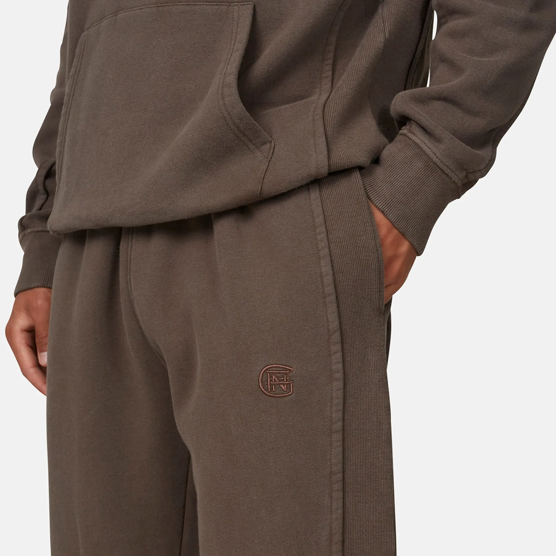 Monogram Brown Split Hem Jogger sold by Good For Nothing Clothing product image thumbnail 4