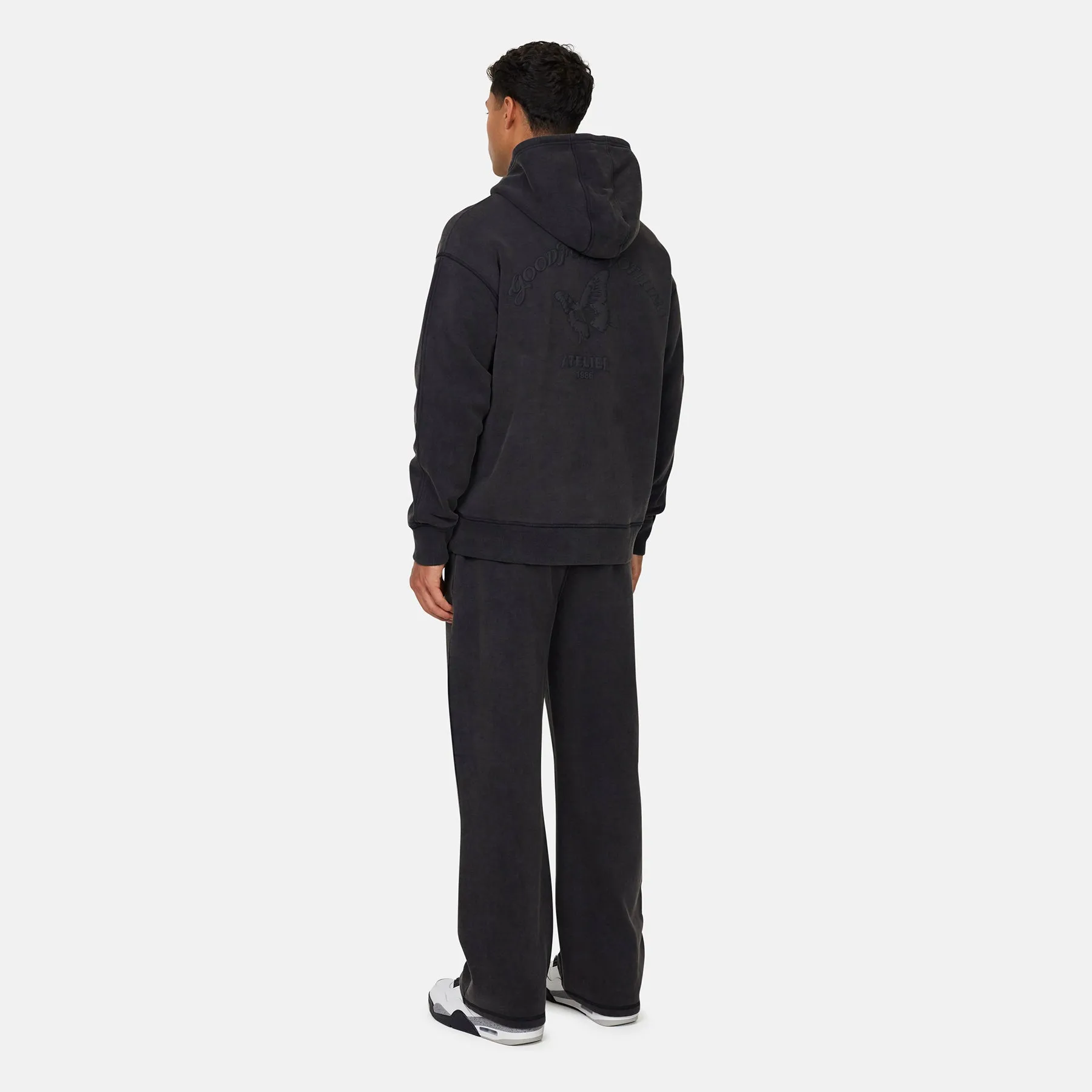 Float Butterfly Washed Black Sweatpants sold by Good For Nothing Clothing product image thumbnail 4