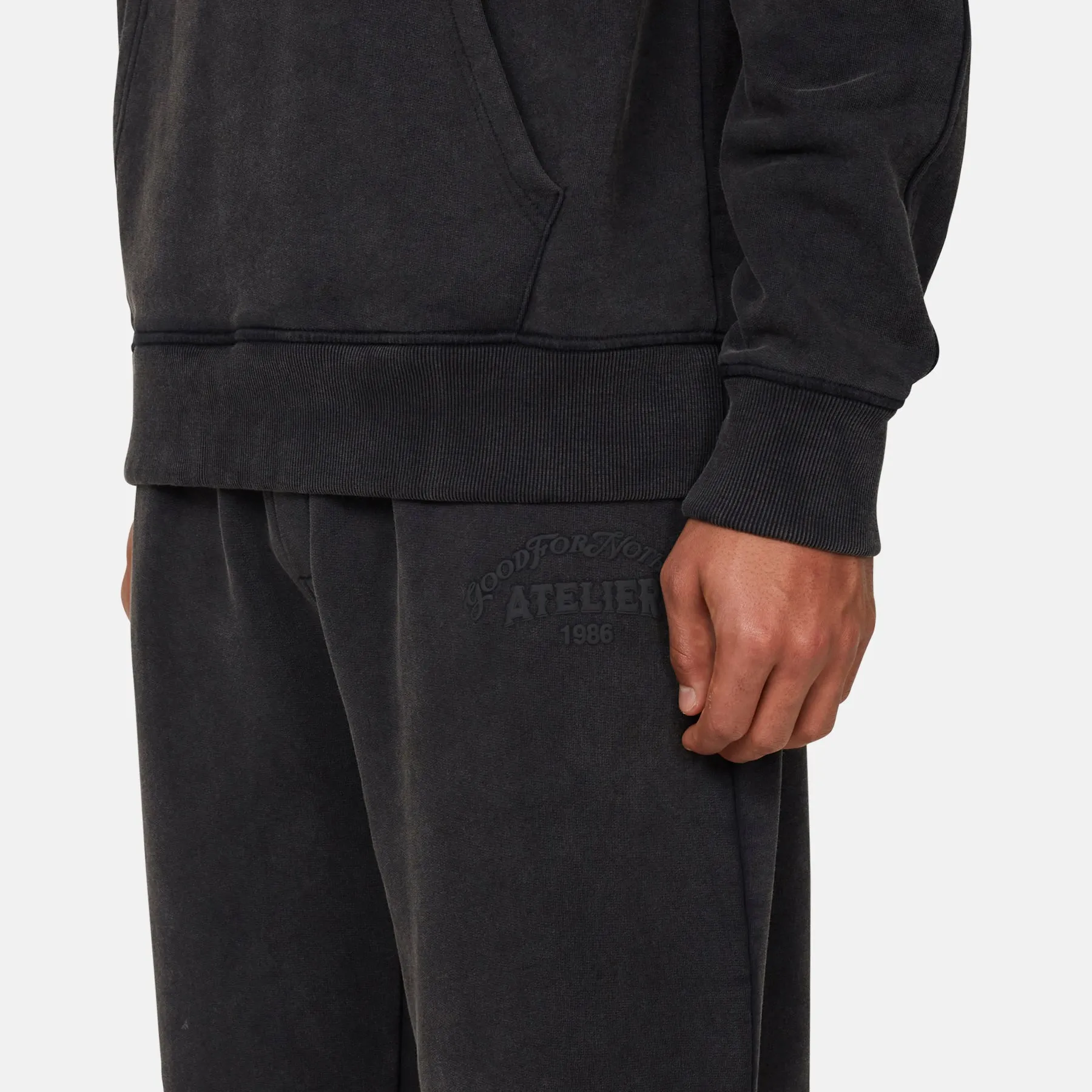 Float Butterfly Washed Black Sweatpants sold by Good For Nothing Clothing product image thumbnail 2