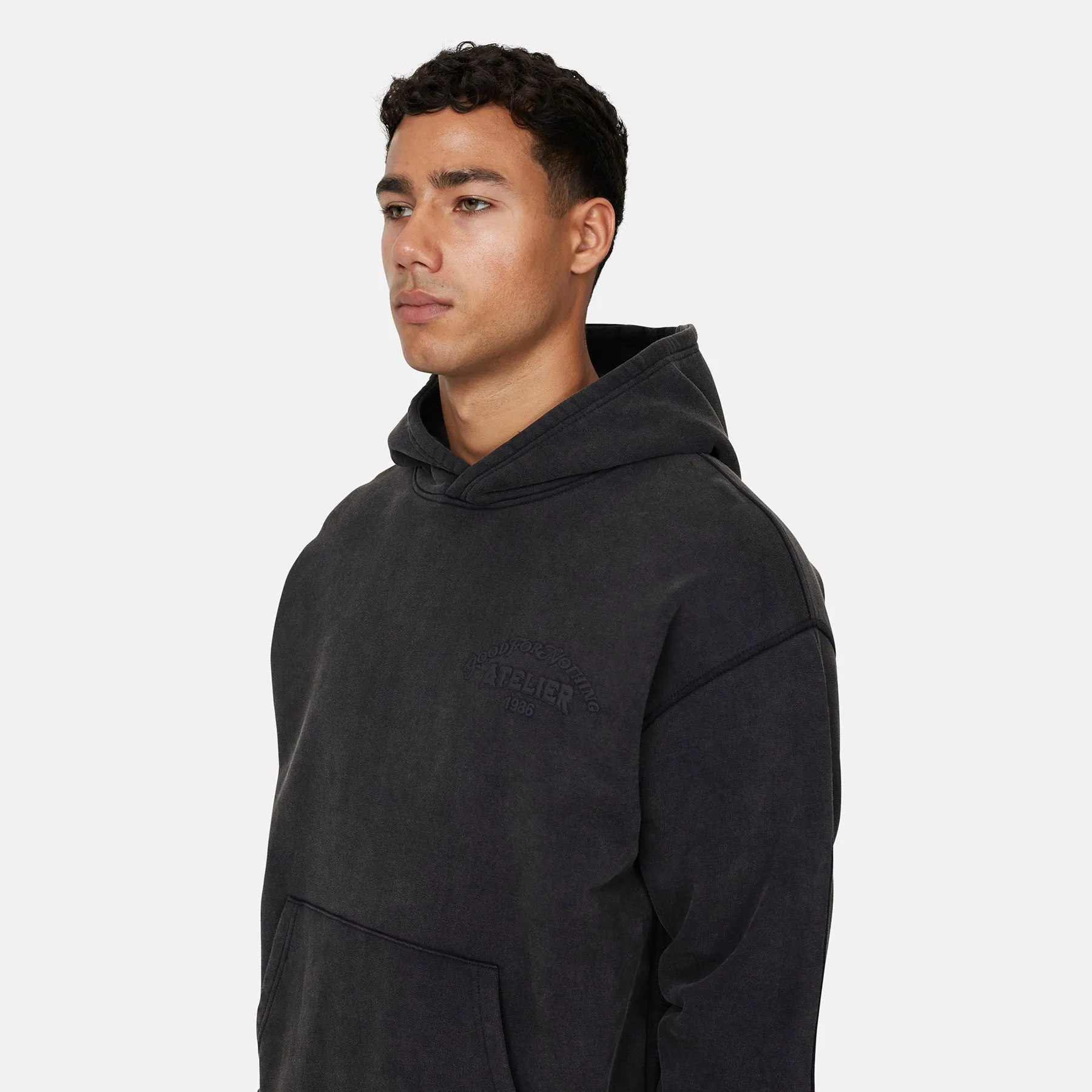 Float Butterfly Washed Black Hoodie sold by Good For Nothing Clothing product image thumbnail 4