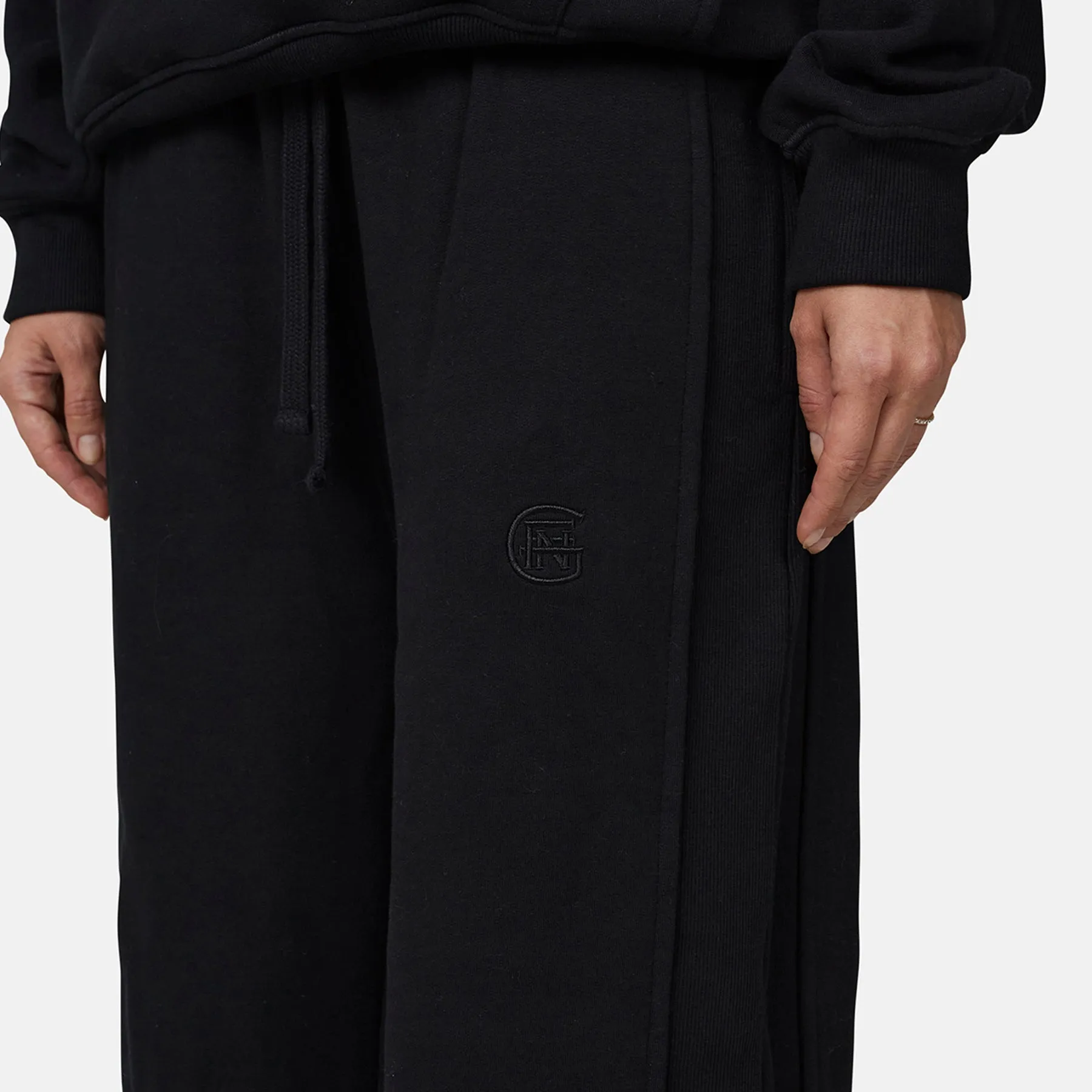 Monogram Black Split Hem Jogger sold by Good for Nothing product image thumbnail 5