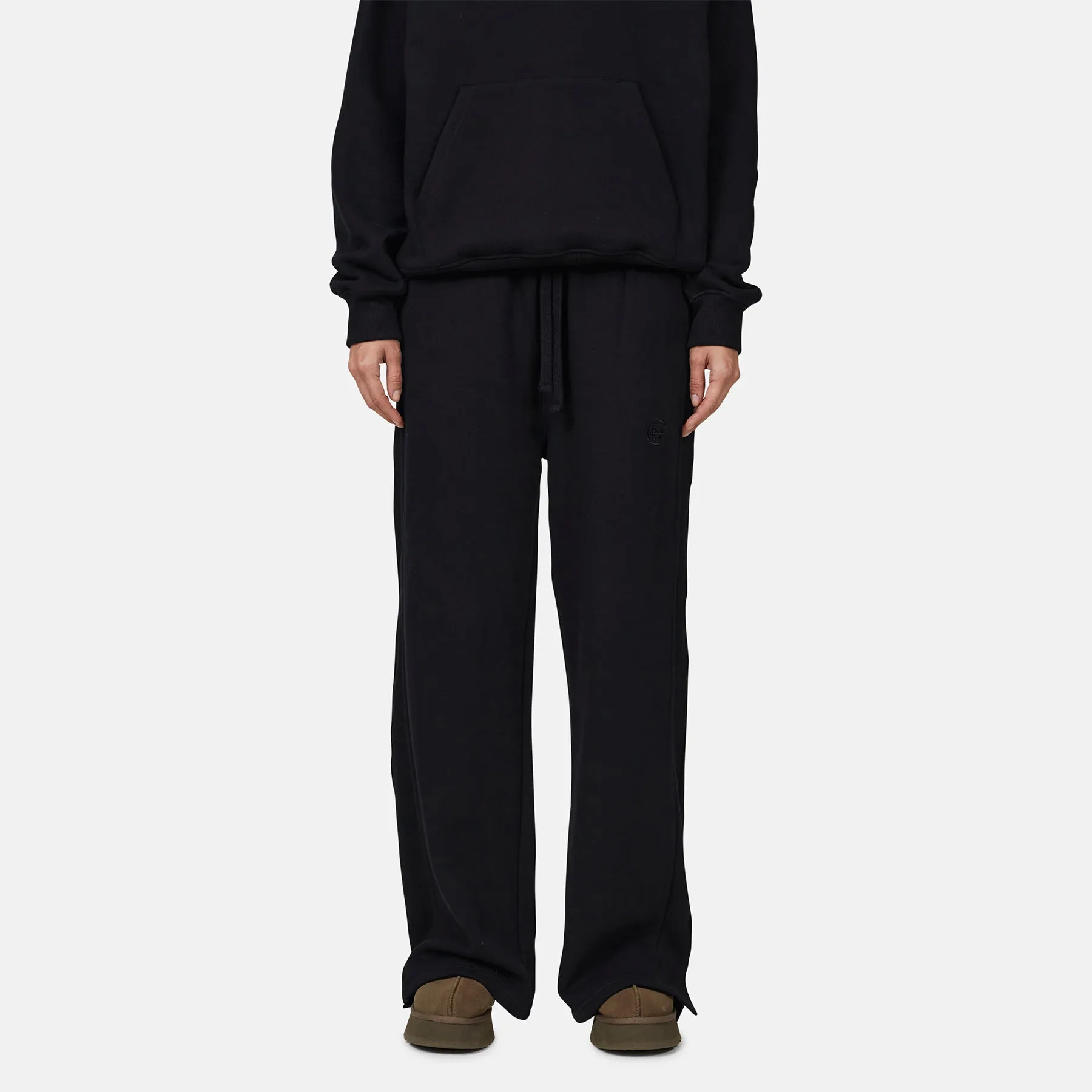 Monogram Black Split Hem Jogger sold by Good for Nothing