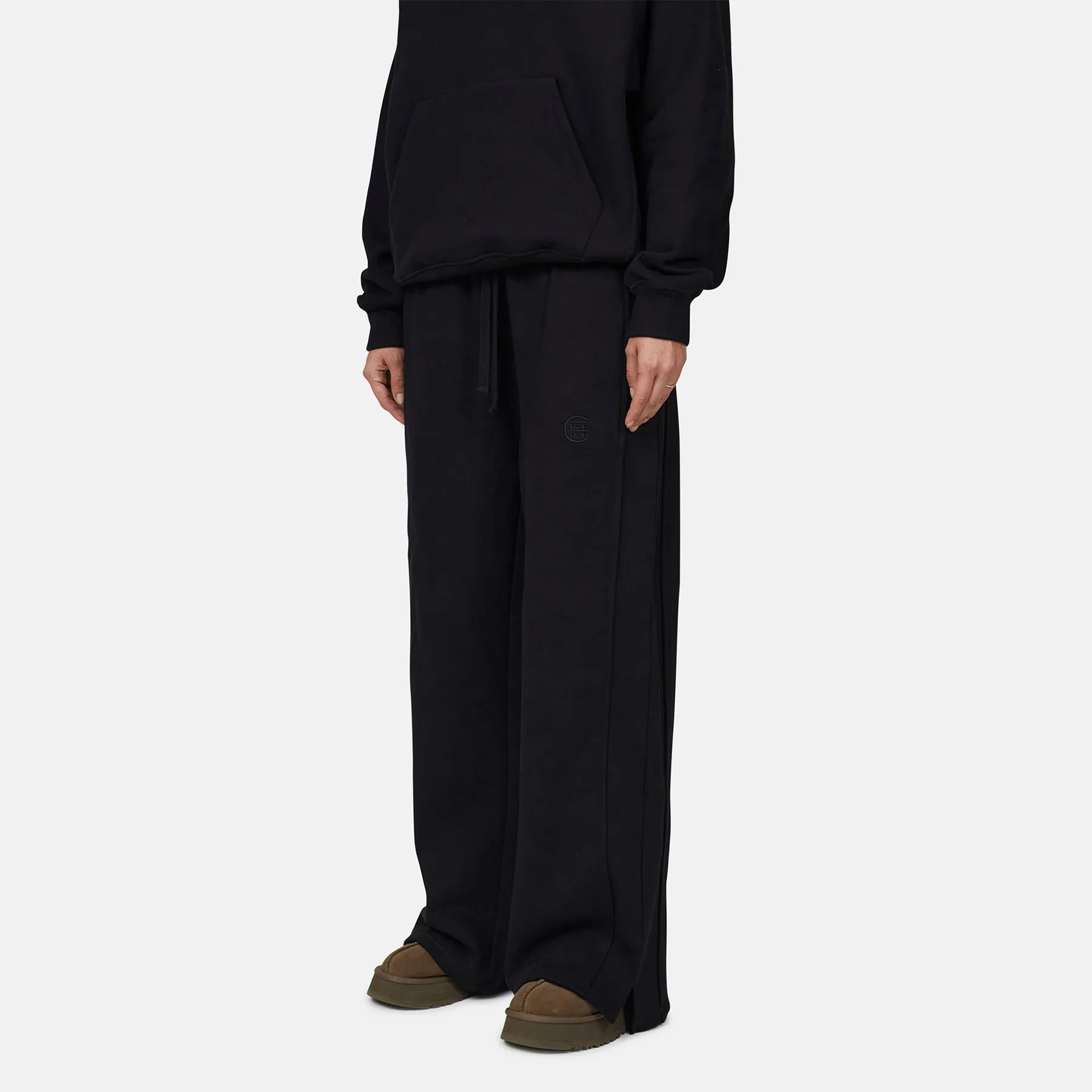 Monogram Black Split Hem Jogger sold by Good for Nothing product image thumbnail 4