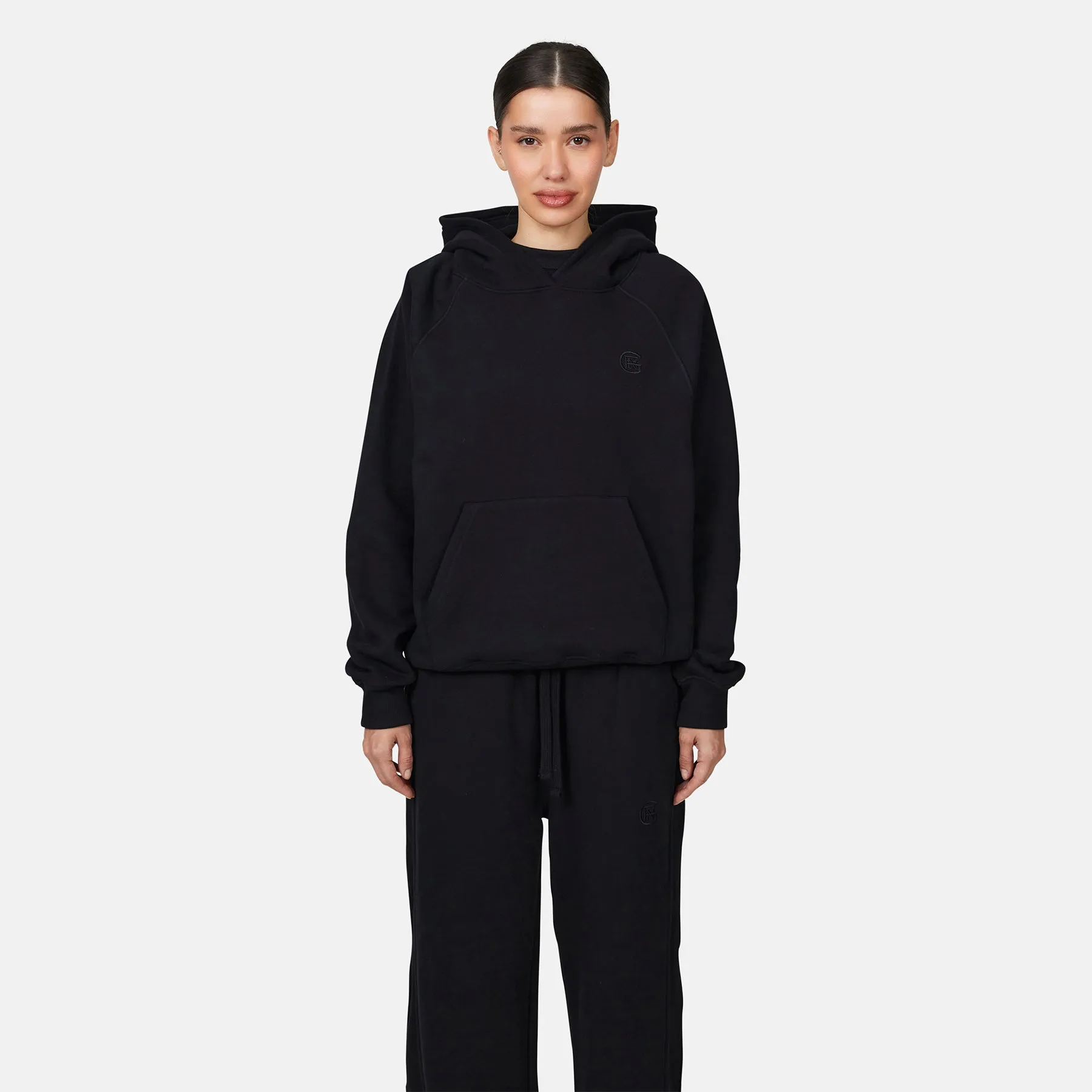 Monogram Black Pullover Hoodie sold by Good For Nothing Clothing