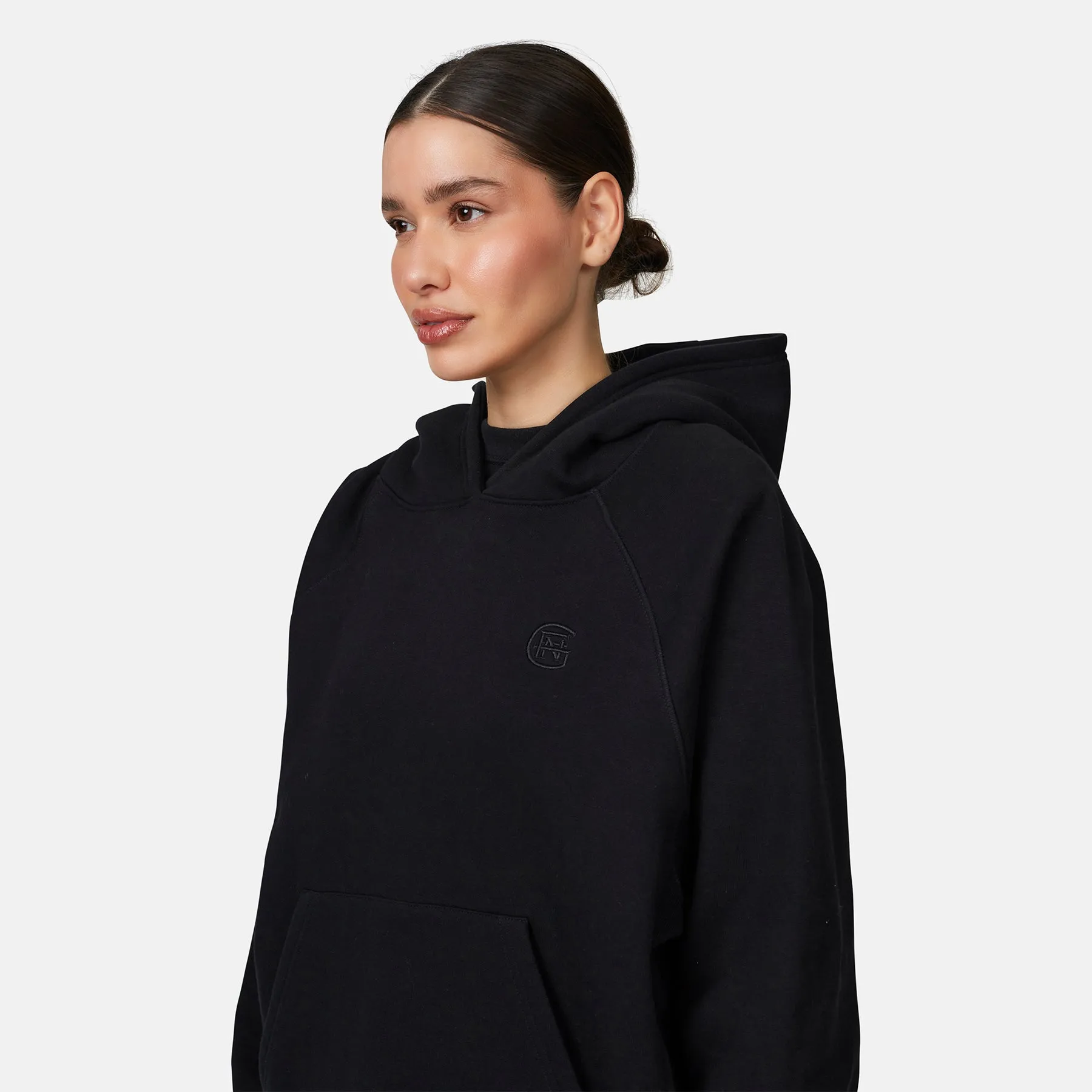 Monogram Black Pullover Hoodie sold by Good For Nothing Clothing product image thumbnail 2