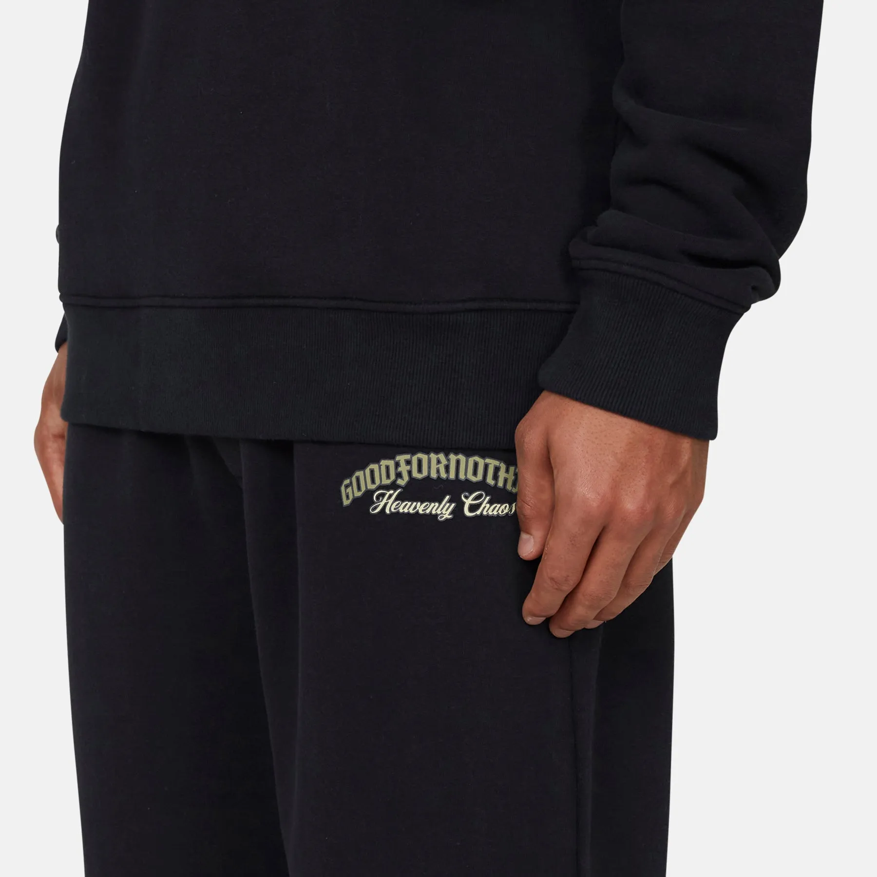 Heavenly Chaos Black Sweatpants sold by Good For Nothing Clothing product image thumbnail 3
