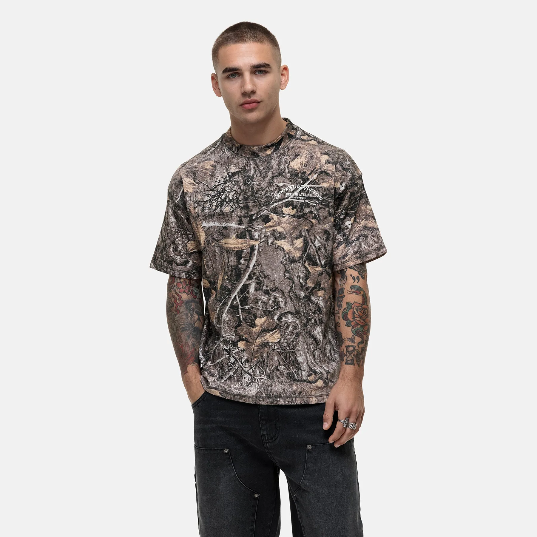 Vintage Woodland Camo T-shirt sold by Good For Nothing Clothing product image thumbnail 4