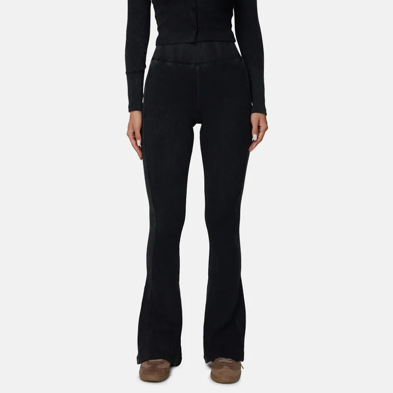 Monogram Ribbed Washed Black Leggings sold by Good For Nothing Clothing