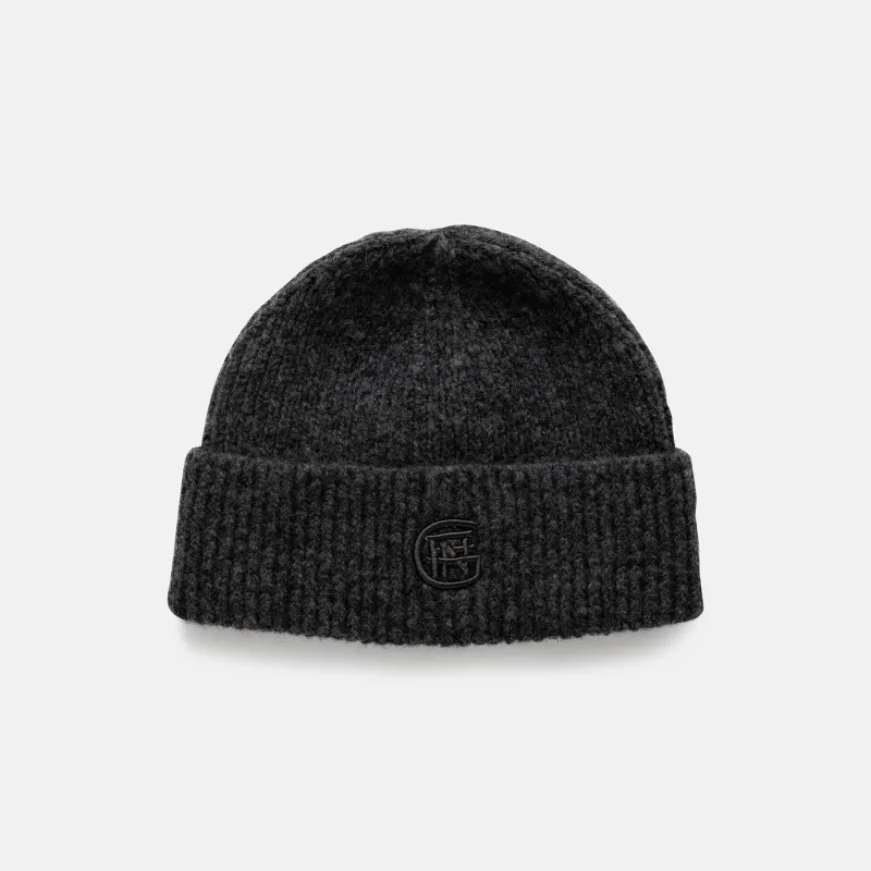 Monogram Black Beanie sold by Good For Nothing Clothing