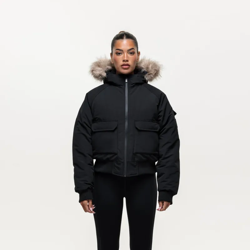 Fortitude Black Parka Bomber sold by Good For Nothing Clothing