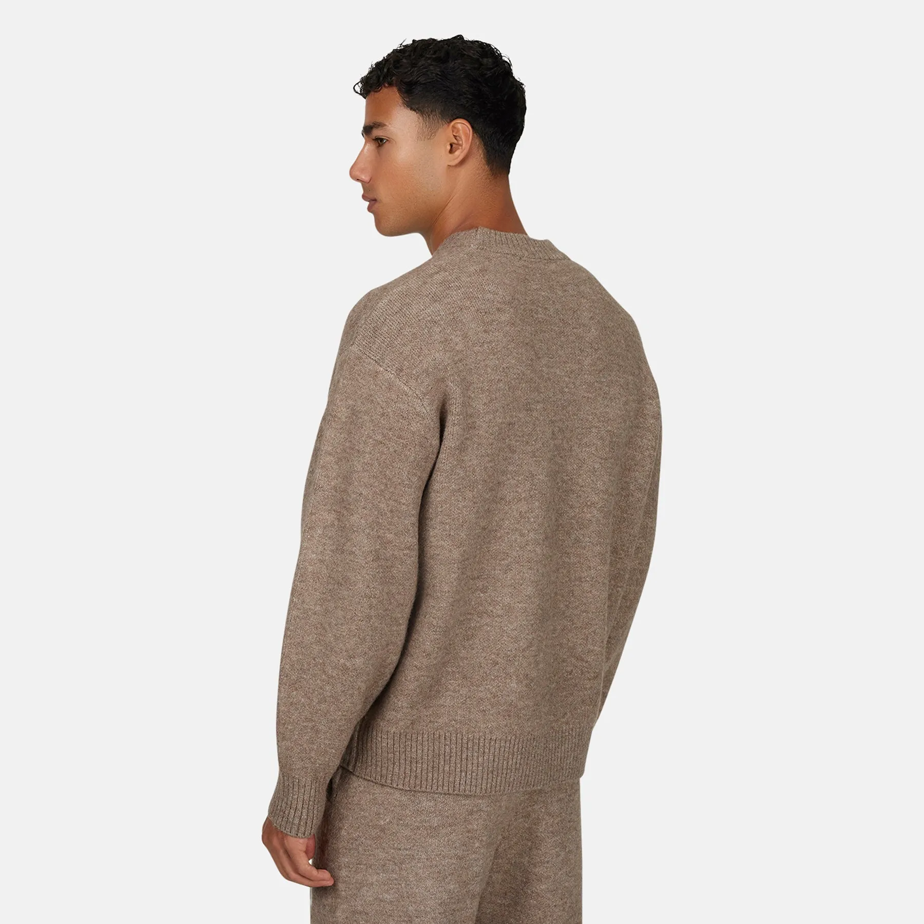 Monogram Fluffy Knit Taupe Jumper sold by Good for Nothing product image thumbnail 3