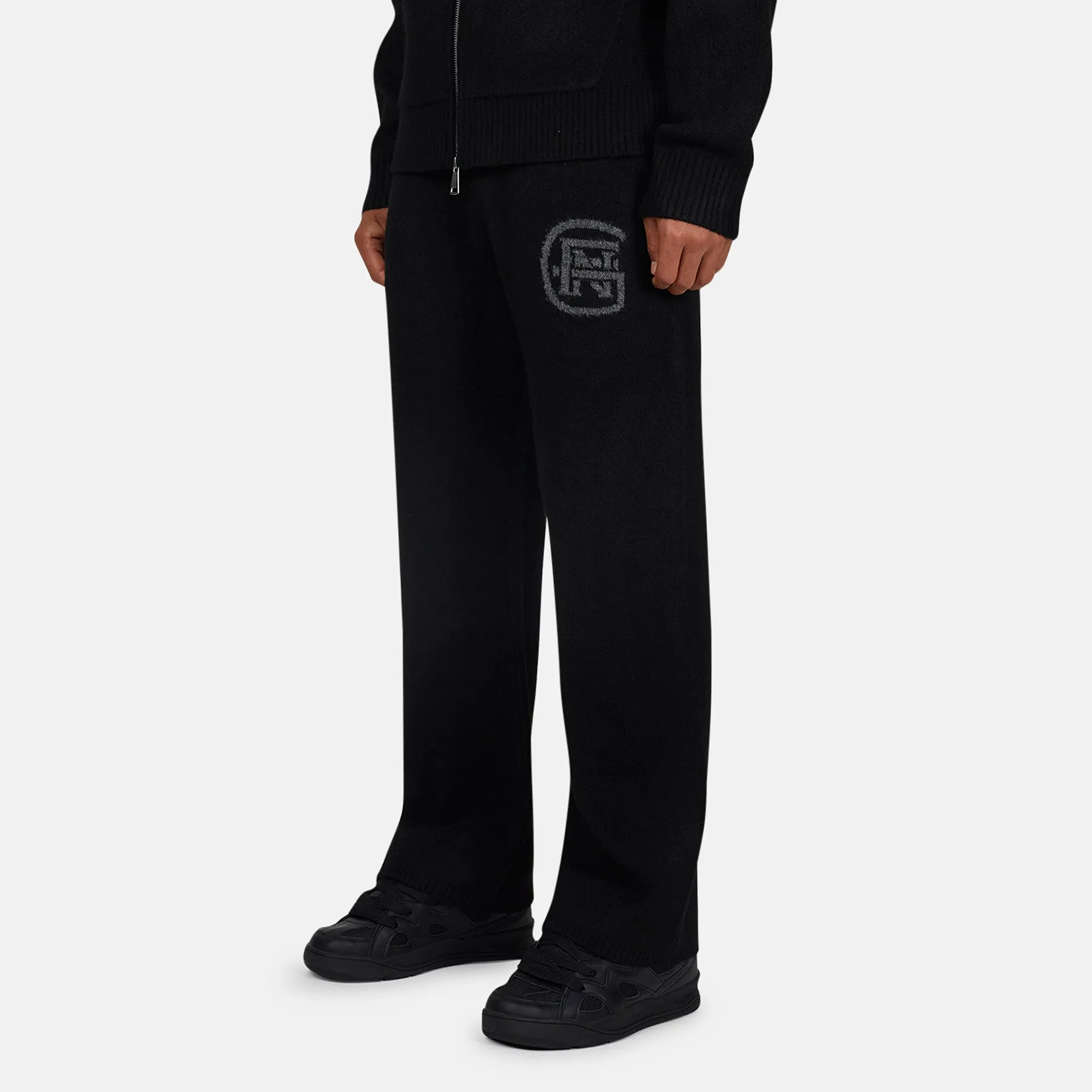 Monogram Fluffy Knit Black Pants sold by Good for Nothing product image thumbnail 2