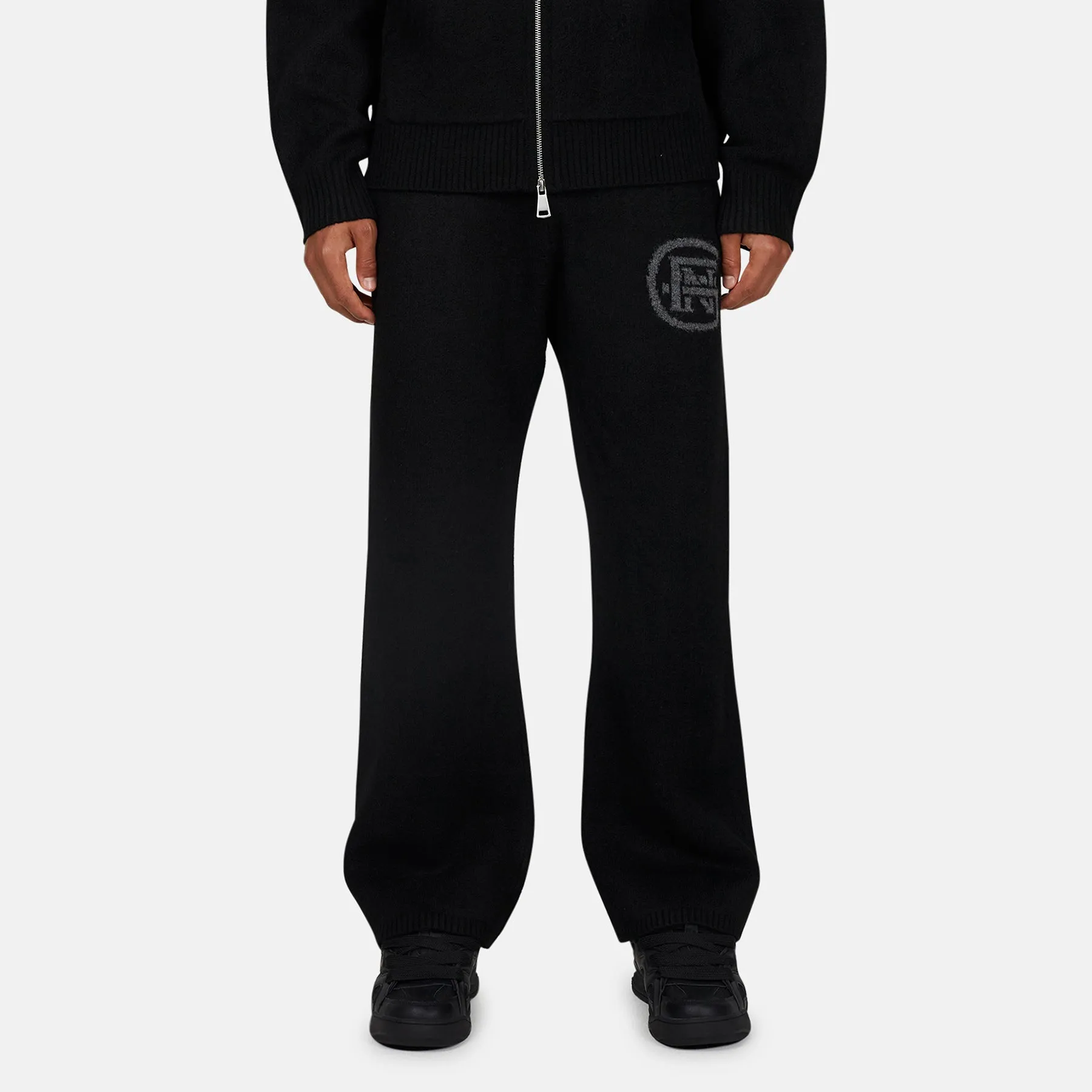 Monogram Fluffy Knit Black Pants sold by Good for Nothing