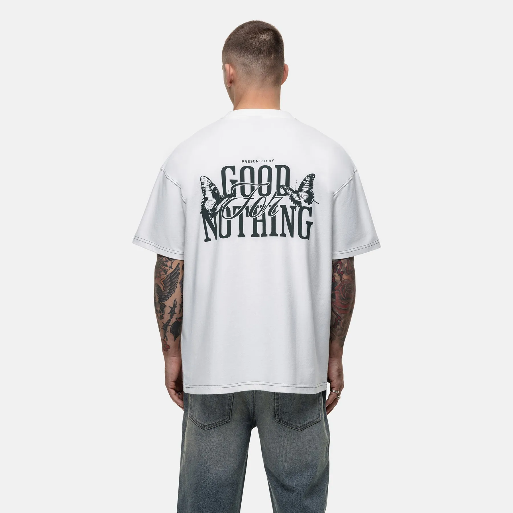 Dakota Butterfly White T-shirt sold by Good for Nothing product image thumbnail 2