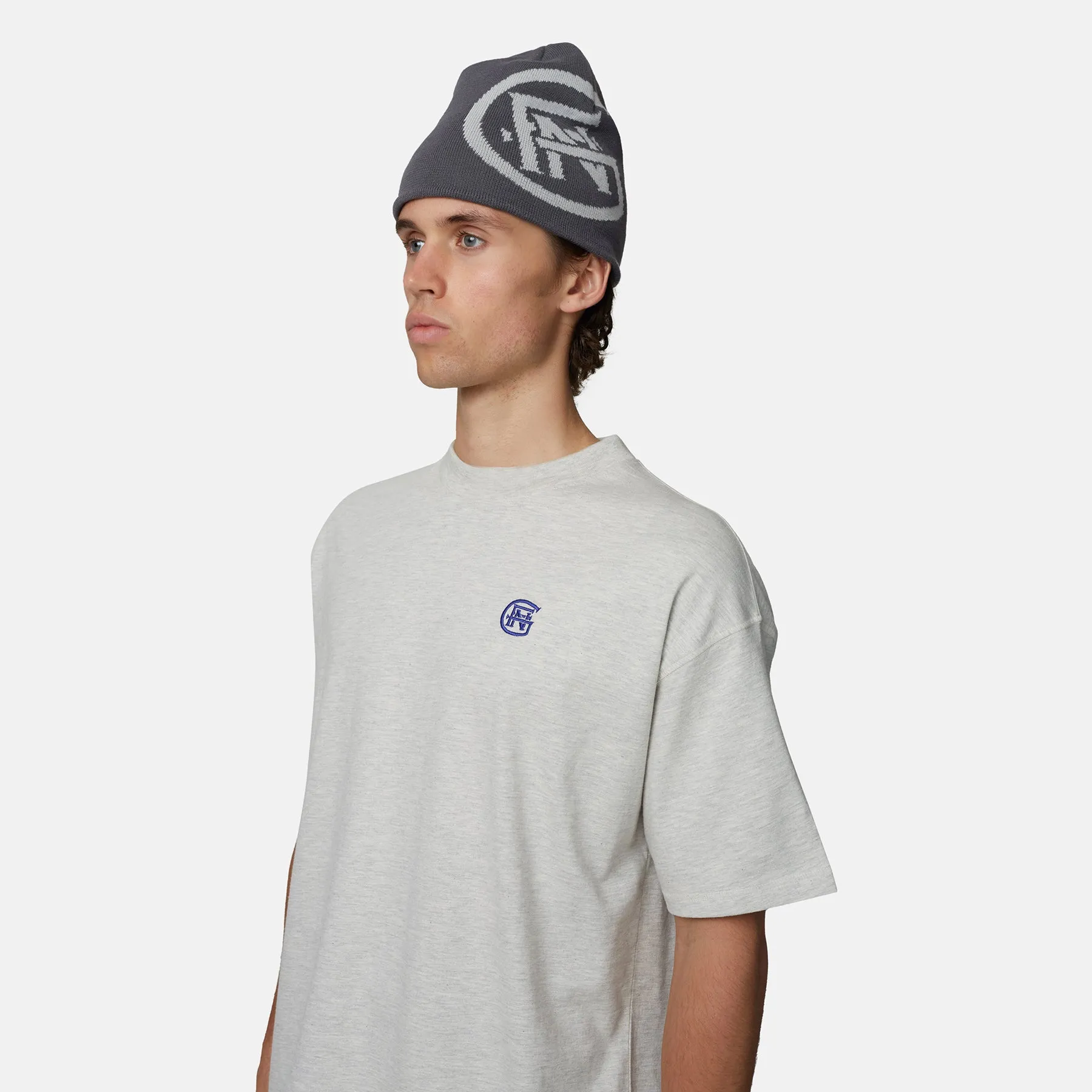 Oversized Monogram Grey Marl T-shirt sold by Good for Nothing product image thumbnail 3