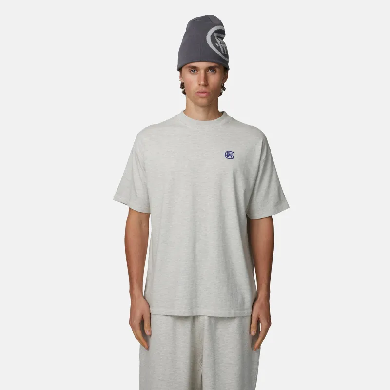 Oversized Monogram Grey Marl T-shirt made by Good For Nothing Clothing