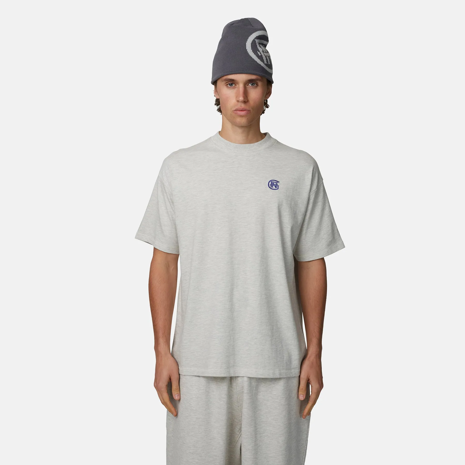 Oversized Monogram Grey Marl T-shirt sold by Good for Nothing