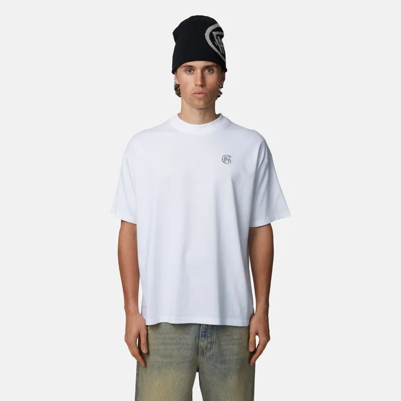 Oversized Monogram White T-shirt made by Good For Nothing Clothing
