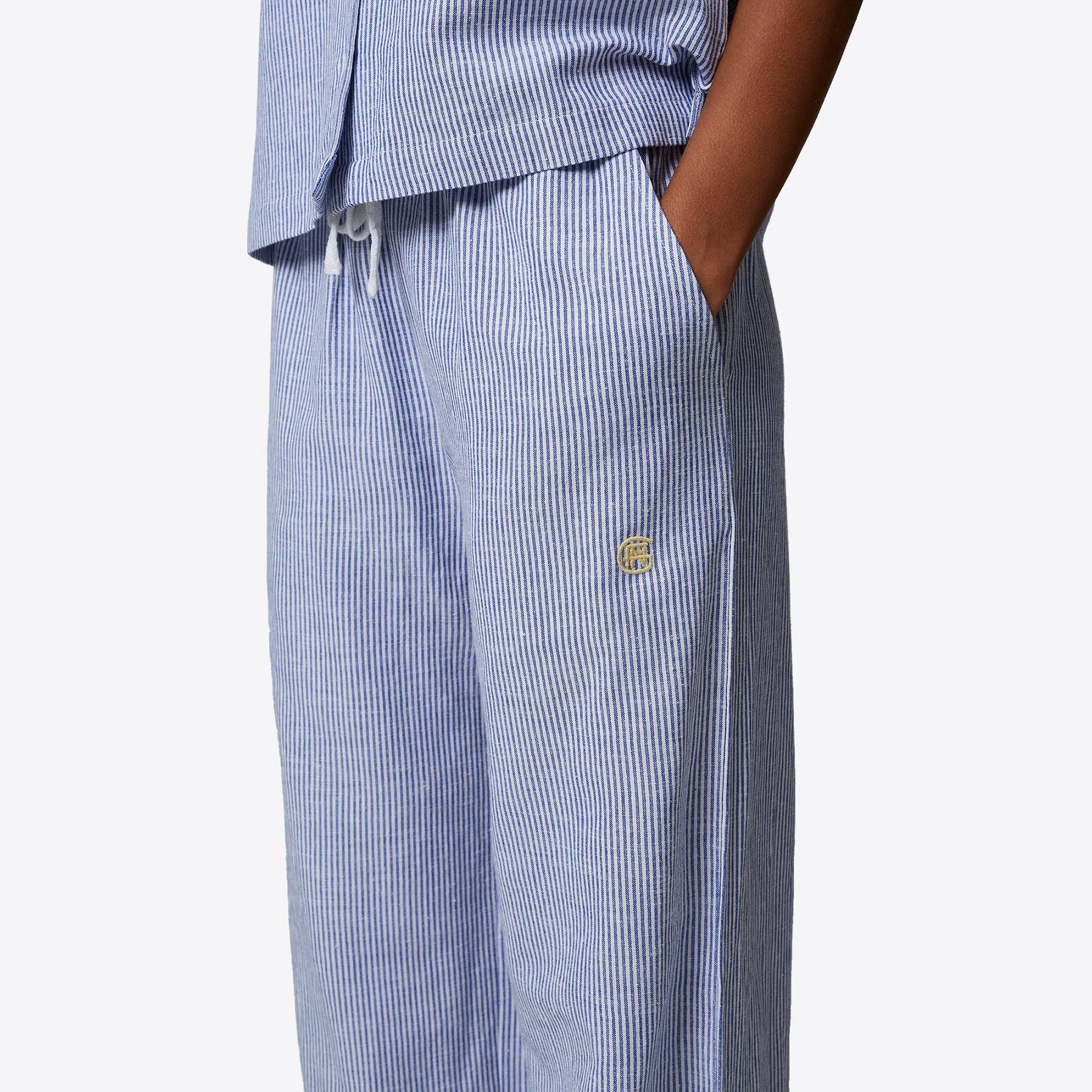 Pinstripe Blue Monogram Trouser sold by Good for Nothing product image thumbnail 4