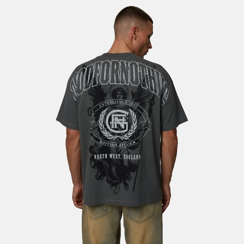 Oversized Angel Slub Gunmetal T-shirt made by Good For Nothing Clothing